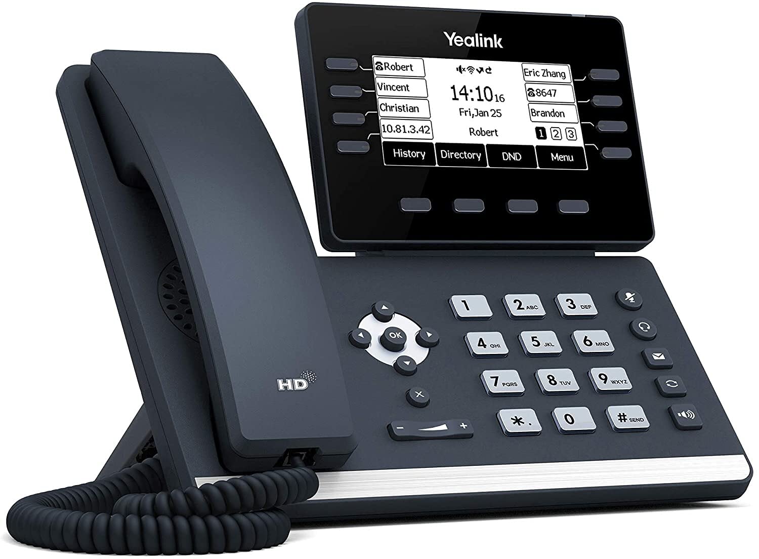 Yealink SIP-T53W Business VoIP Phone System - 16 Phone Bundle with Voicemail, Auto Attendant, Call Recording | Includes 1 Year Free TWAComm.com Service | Ideal for Office, Call Center & Remote Work Teams