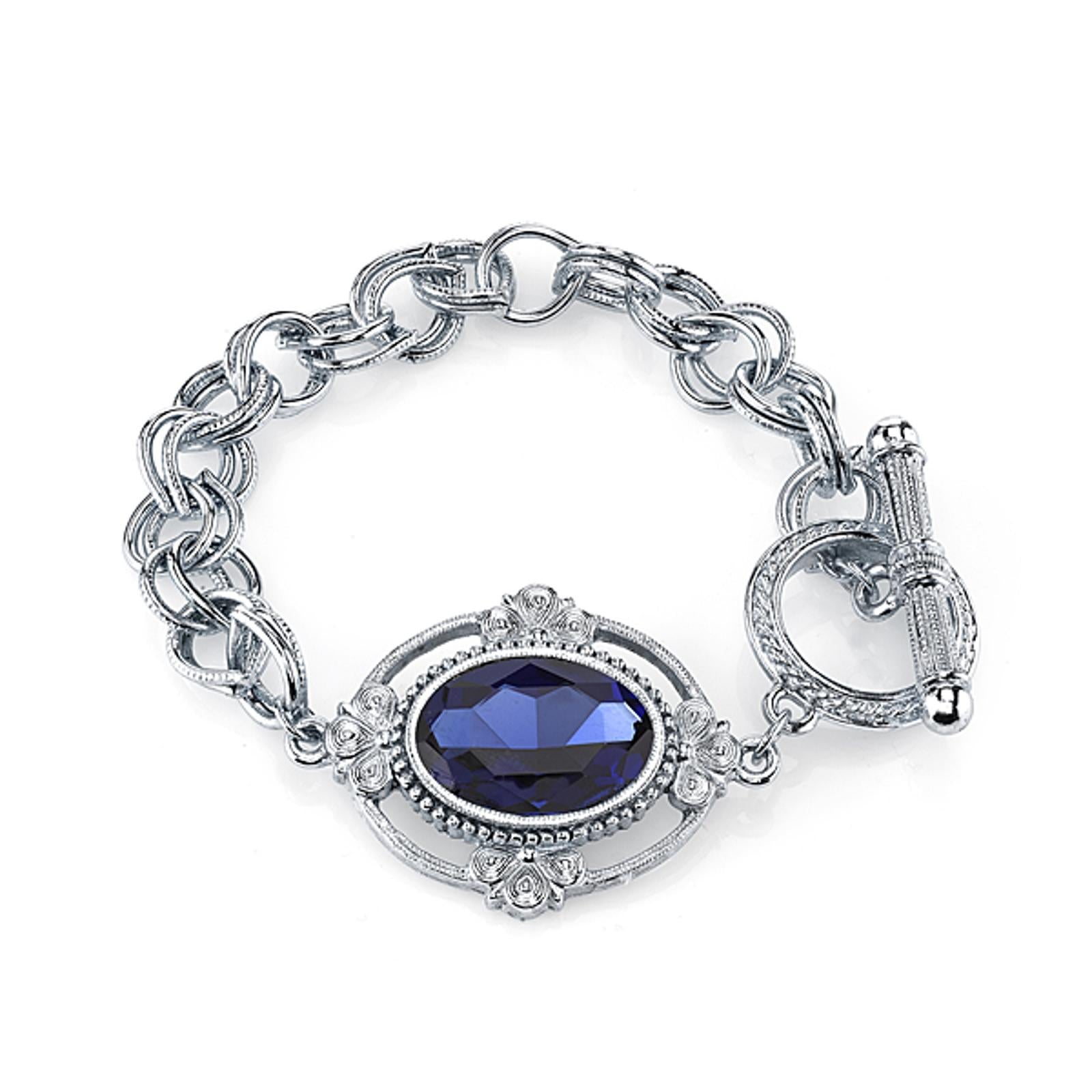 Silver Tone And Crystal Clear