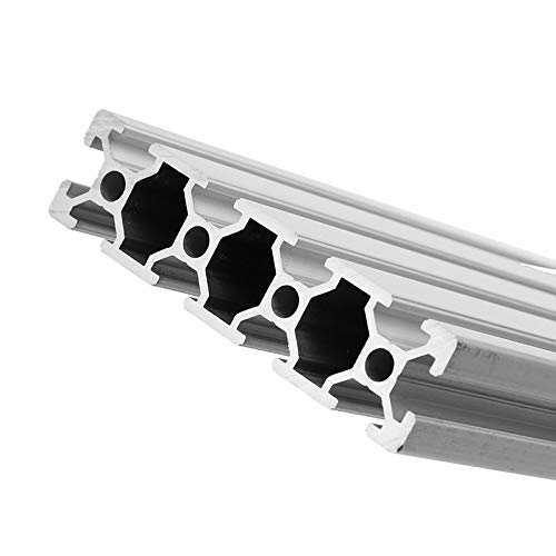 Ochoos Silver 200mm/300mm/400mm T-Slot Aluminum Extrusion Profiles - Heavy Duty HL2080 Series for DIY CNC, 3D Printer, Laser Cutter, Plasma Table & Furniture Building (400mm Length) - Perfect for Workshop, Maker Space & Industrial Applications