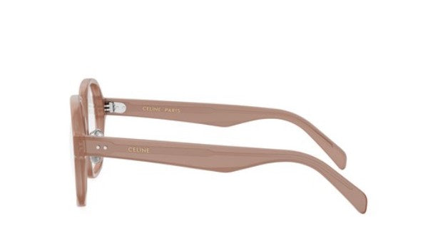 Celine THIN CL50151F 045 Shiny Opaline Pink Geometric Women's Eyeglasses - Trendy Cat Eye Glasses for Women, Fashionable Optical Frames for Work, Dating & Everyday Wear