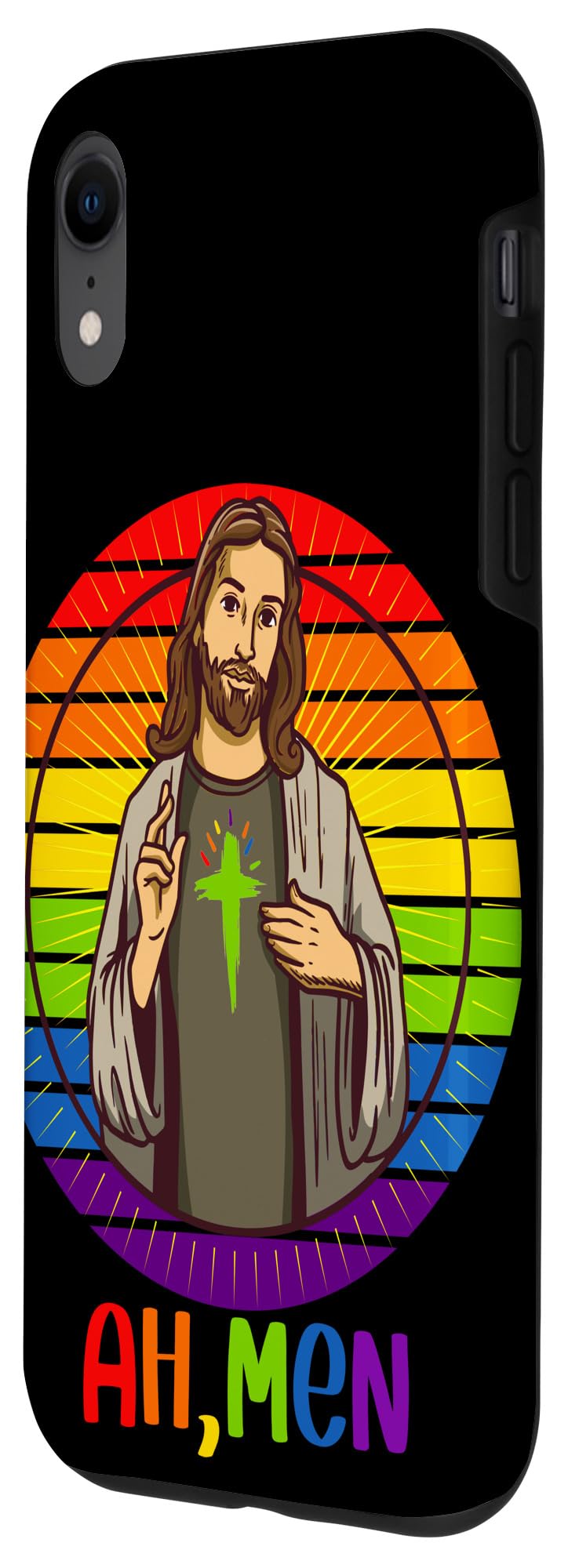 iPhone XR Case - LGBTQ+ Pride Rainbow Flag Design for Jesus & Christian Support - Durable Protective Cover for Everyday Use & Special Occasions