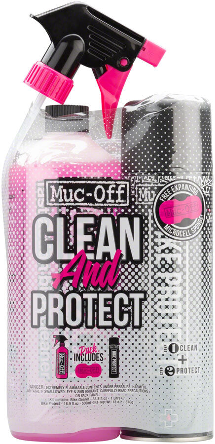 Muc Off Bicycle Cleaning Duo Pack with Sponge - Bike Wash & Degreaser Kit for Mountain, Road & Hybrid Bikes - Perfect for Home & Professional Bike Maintenance