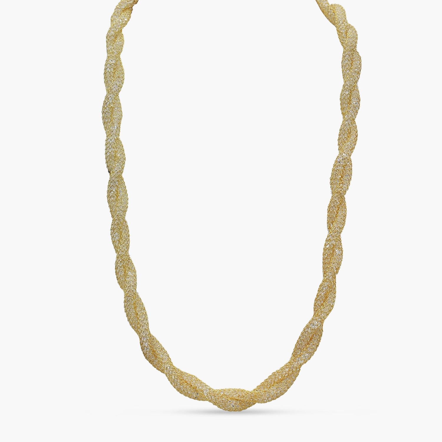 Twisted Mesh Chain Necklace for Women - Trendy Gold & Silver Layered Necklace Jewelry - Perfect for Casual Wear, Date Night & Gift Giving