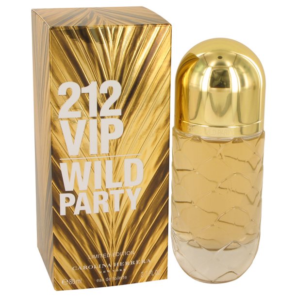 Carolina Herrera 212 VIP Wild Party 2.7 oz Eau de Toilette for Women - Floral Fruity Perfume for Night Out & Special Occasions