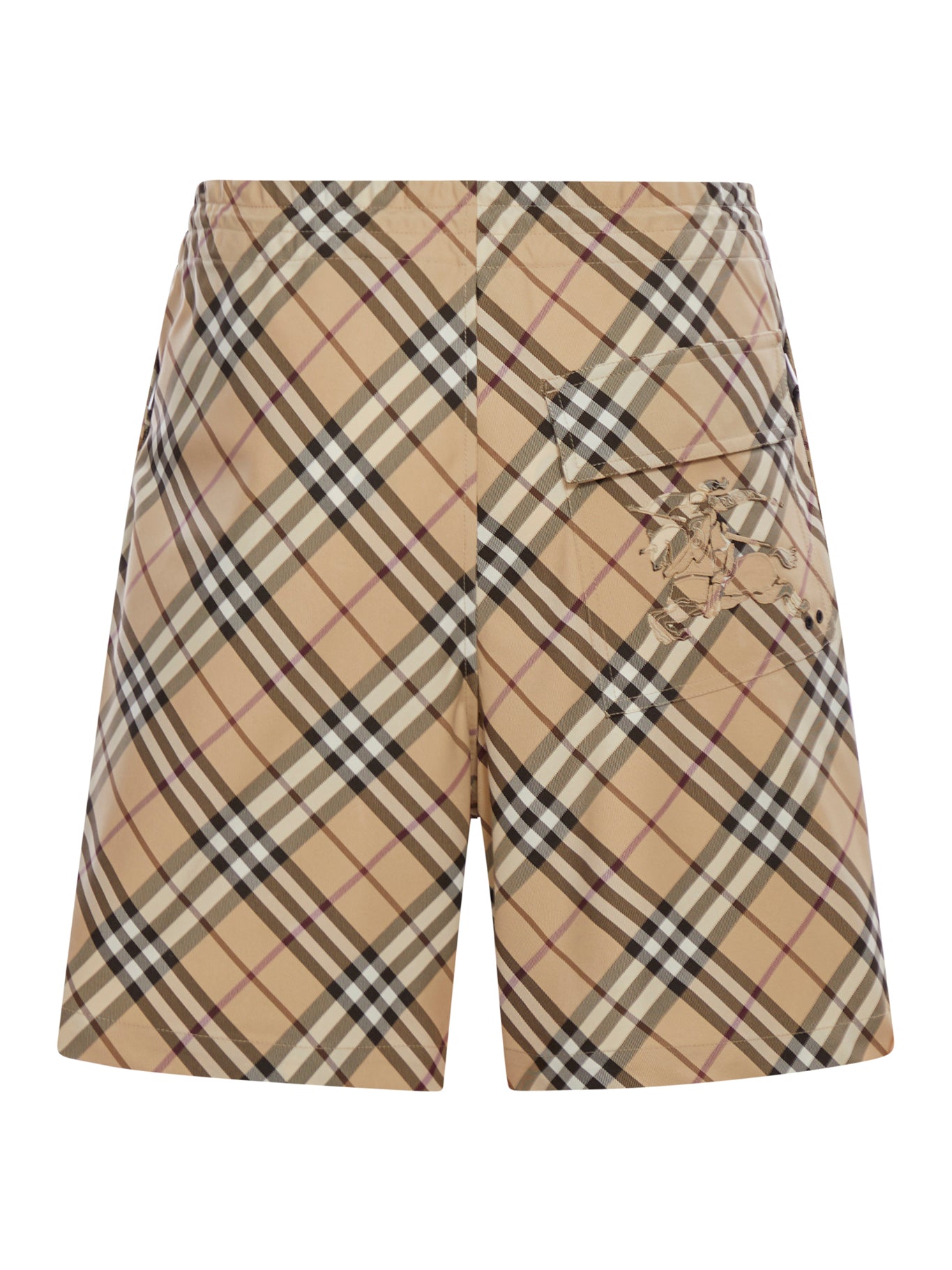 Burberry Checked Shorts in Nude Neutrals - Classic Plaid Design for Women | Casual Wear, Summer Outfits & Office Attire | Style #8102231 A5686 Alabaster