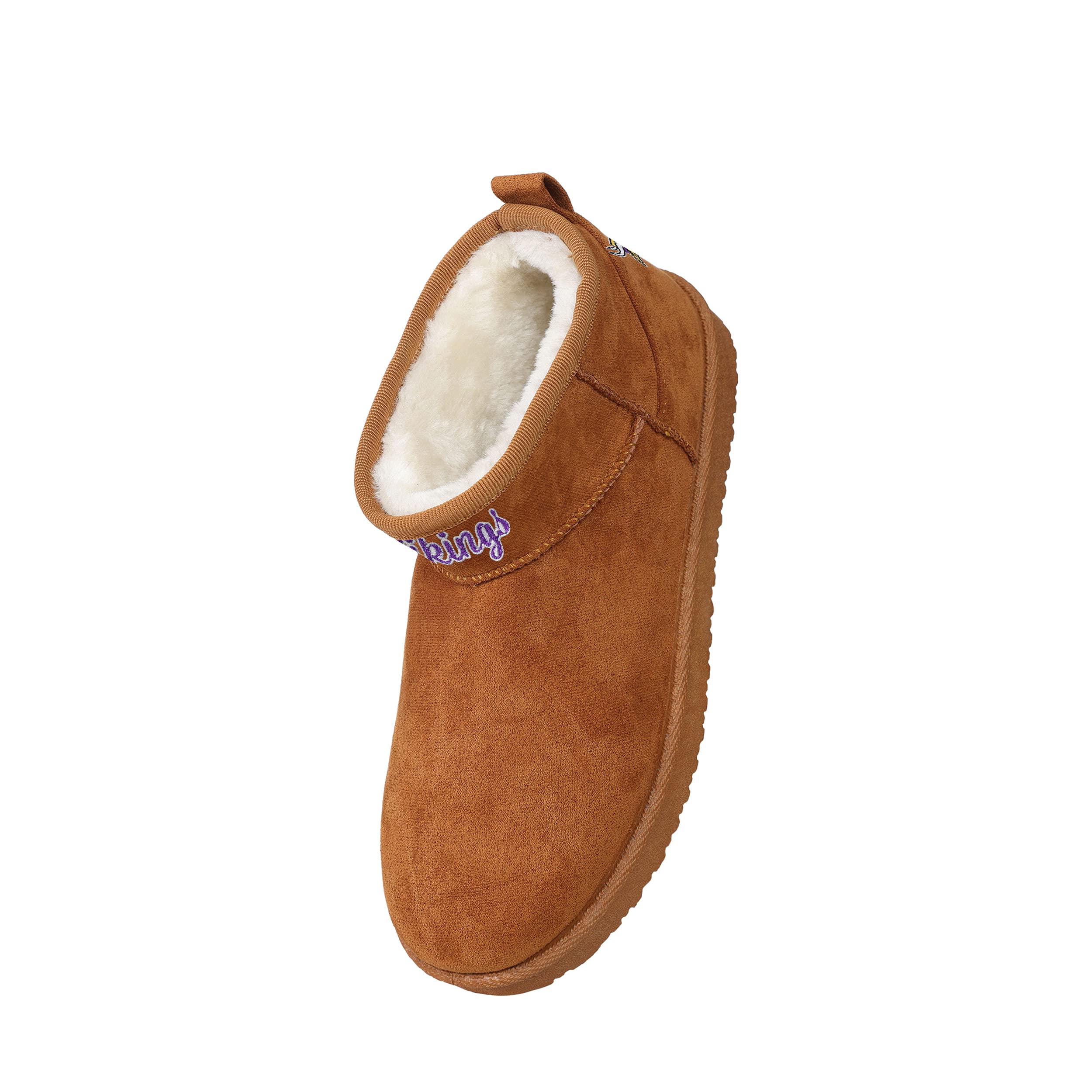 FOCO Women's NFL Team Logo Fuzzy Slipper Boots - Warm & Cozy Winter House Shoes for Football Fans, Game Day Comfort, Lounge Wear, and Gift Ideas