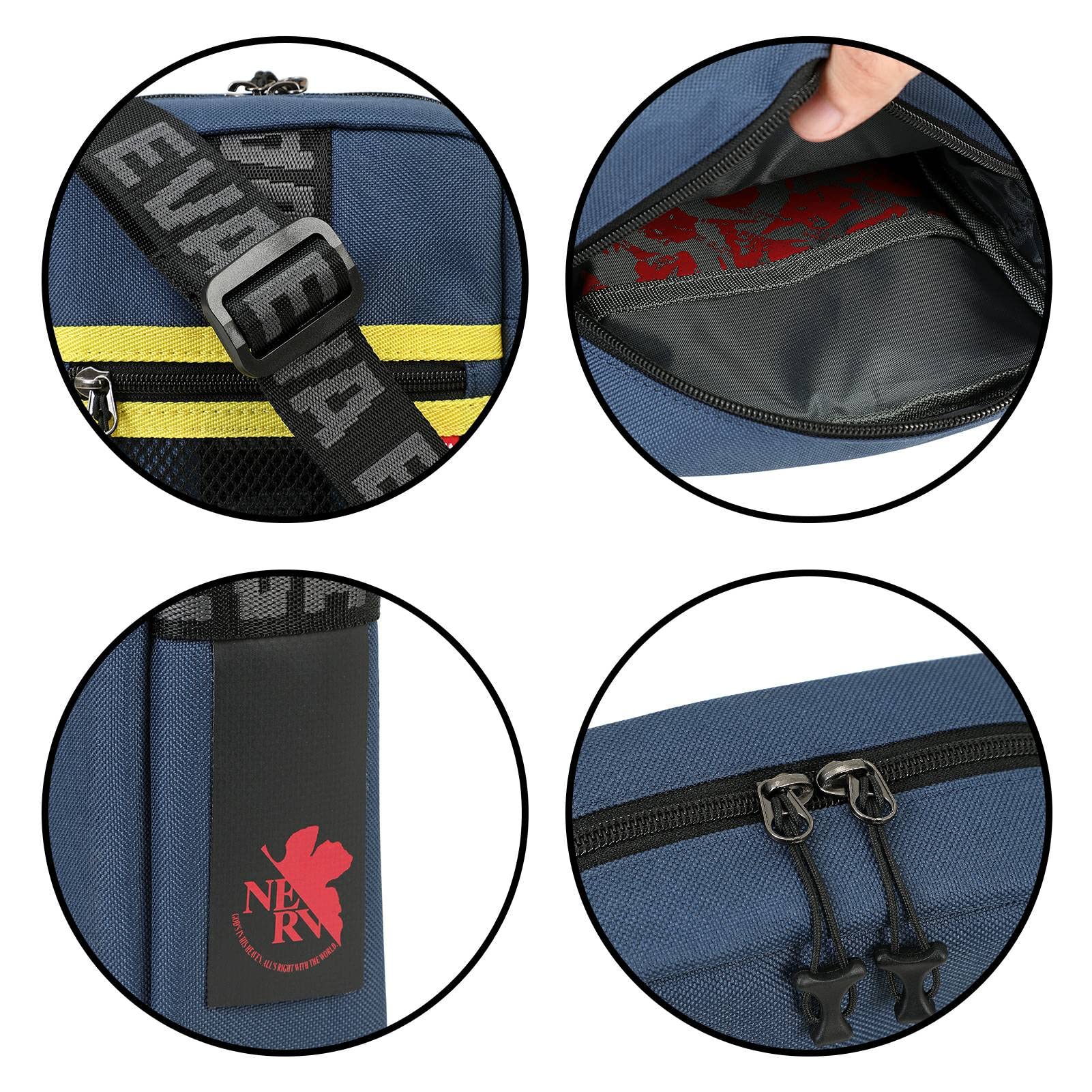 FIREFIRST Neon Genesis Evangelion Shoulder Bag - RADIO EVA 10th Anniversary Crossbody Bag - Asuka Cosplay Merch - Anime Convention Accessory for Fans