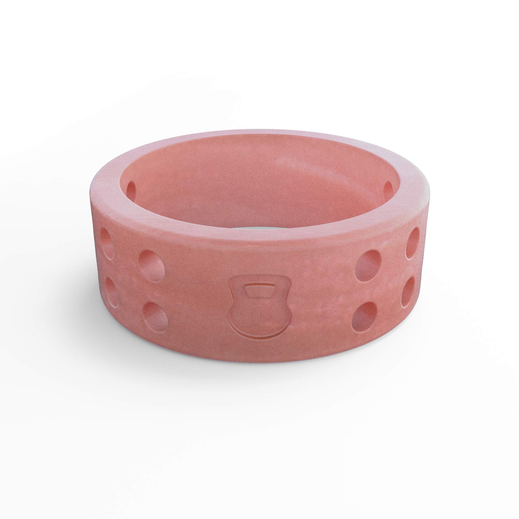 Women's Misty Rose Perforated Silicone Ring Size 9 - Comfortable & Durable Wedding Band for Active Lifestyles, Swimming, Gym & Outdoor Activities