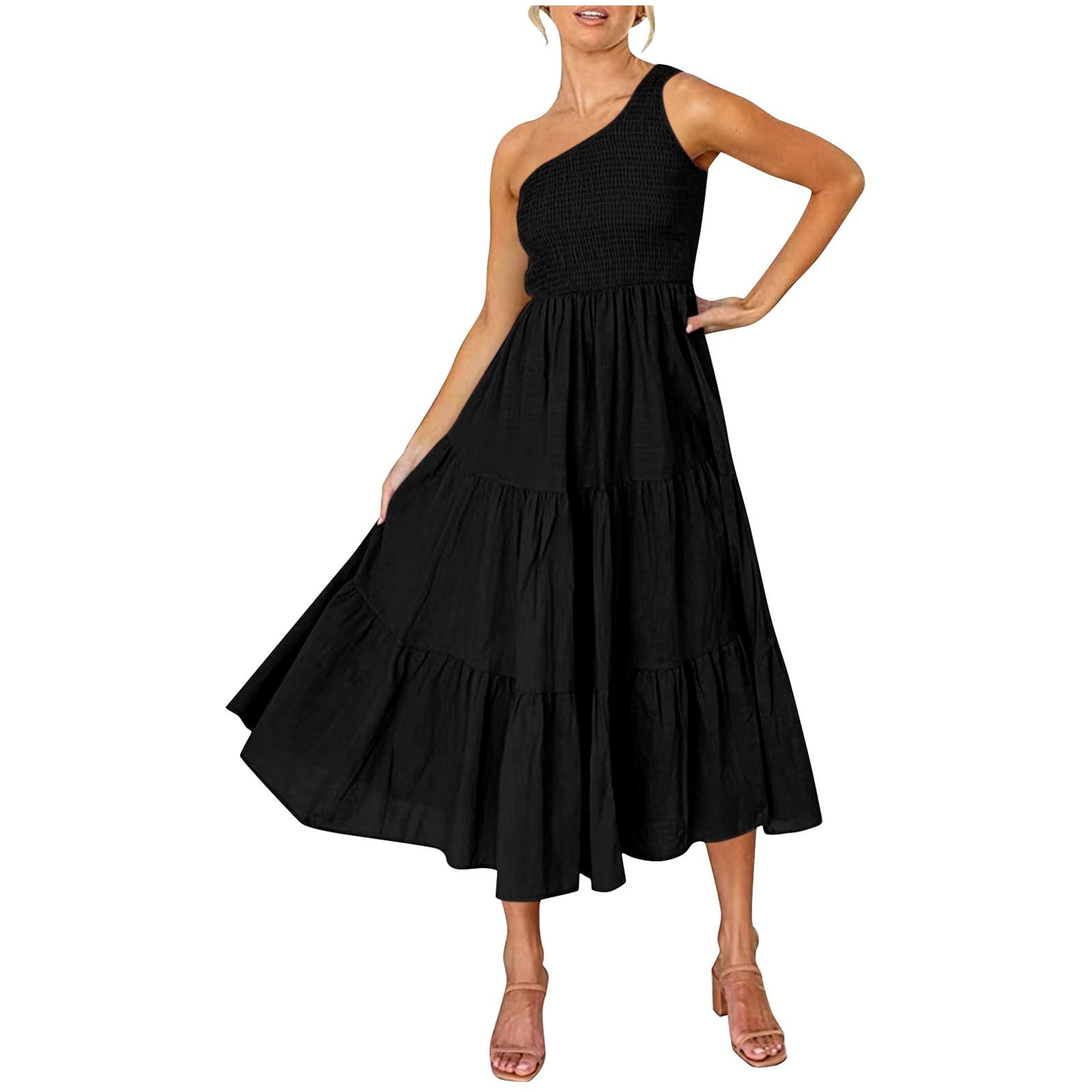 Sexy One Shoulder Sequin Evening Gown for Women - Elegant Formal Long Dress with High Slit | Perfect for Prom, Cocktail Party, Wedding Guest and Special Occasions