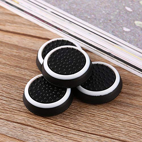 4PCS Silicone Joystick Thumb Grip Caps for PS5, PS4, PS3, Xbox 360, Xbox One, Xbox One X Elite & Nintendo Switch Pro Controller - White | Non-Slip Comfort for Gaming, Perfect for FPS, Racing & Long Gaming Sessions
