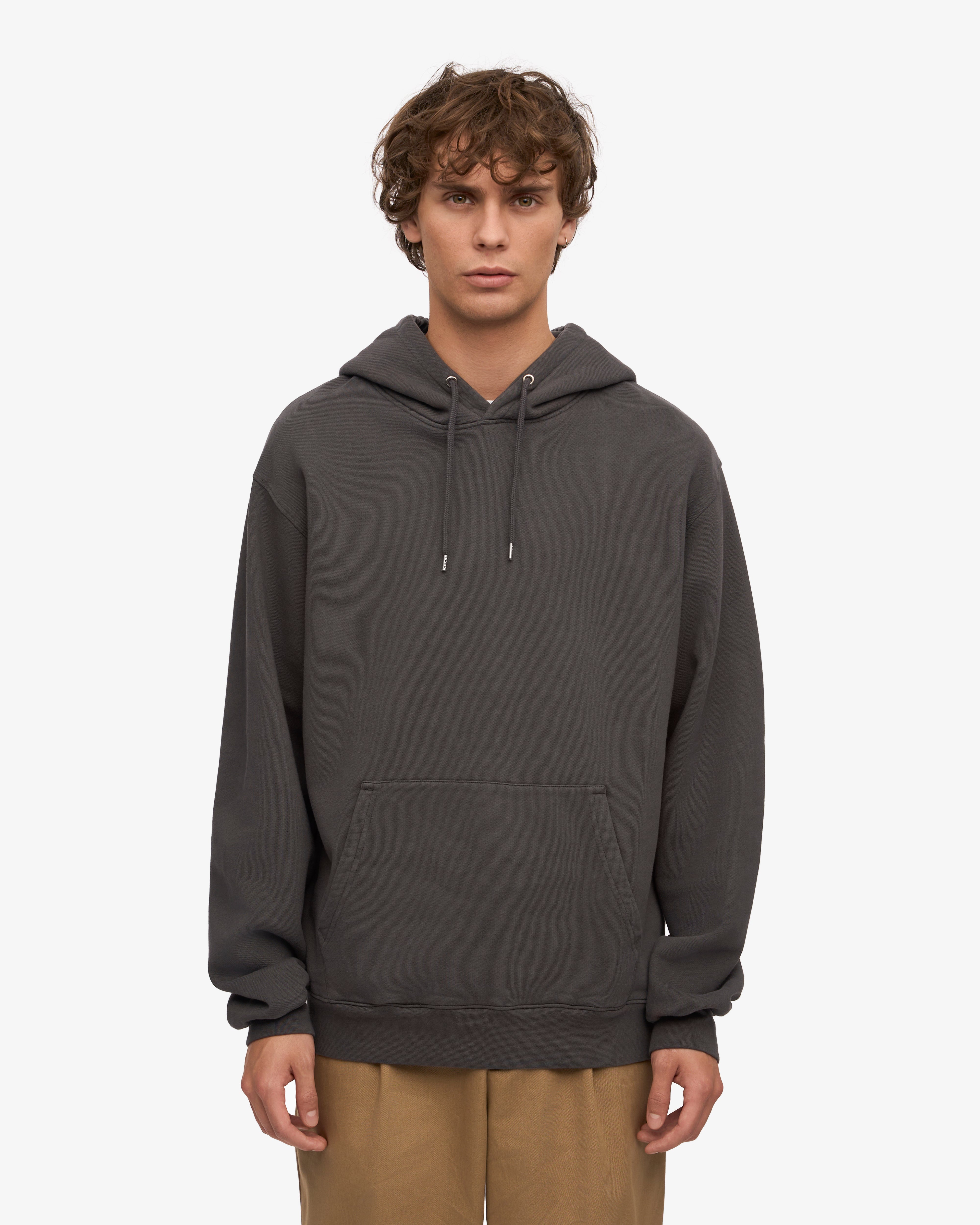 Classic Organic Hooded Sweatshirt for Men & Women - Soft Lava Grey Cotton Pullover | Perfect for Casual Wear, Outdoor Activities & Lounge Comfort
