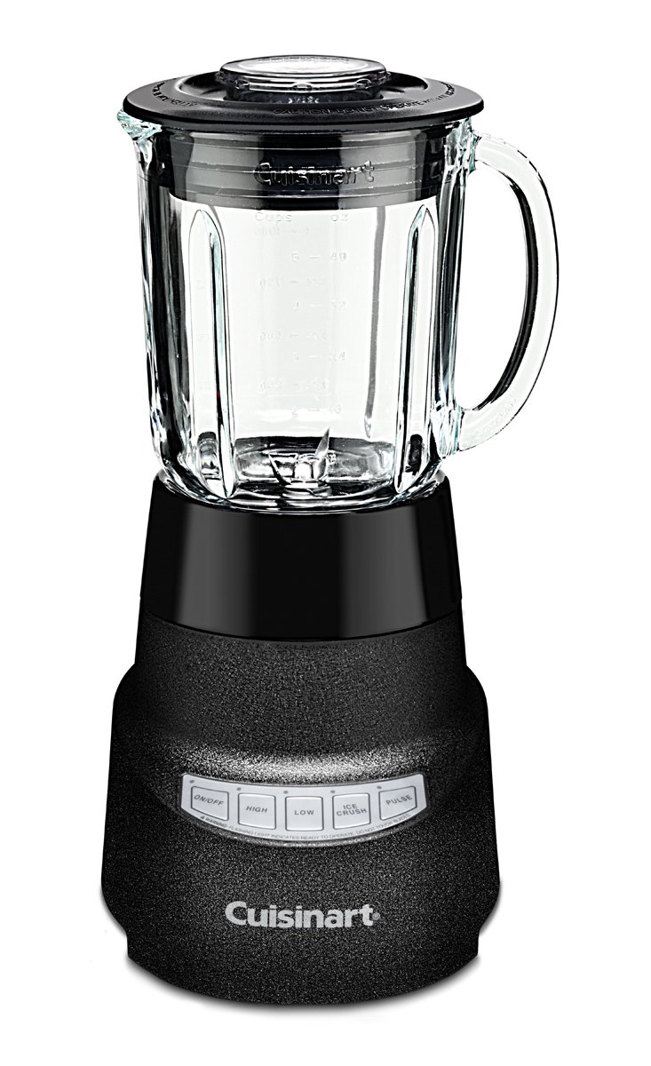 Cuisinart SPB-600BW SmartPower Deluxe Die Cast Blender - 600W High Performance Countertop Blender with Durable Metal Base, Black Wrinkle Finish - Perfect for Smoothies, Shakes, Soups & Food Prep