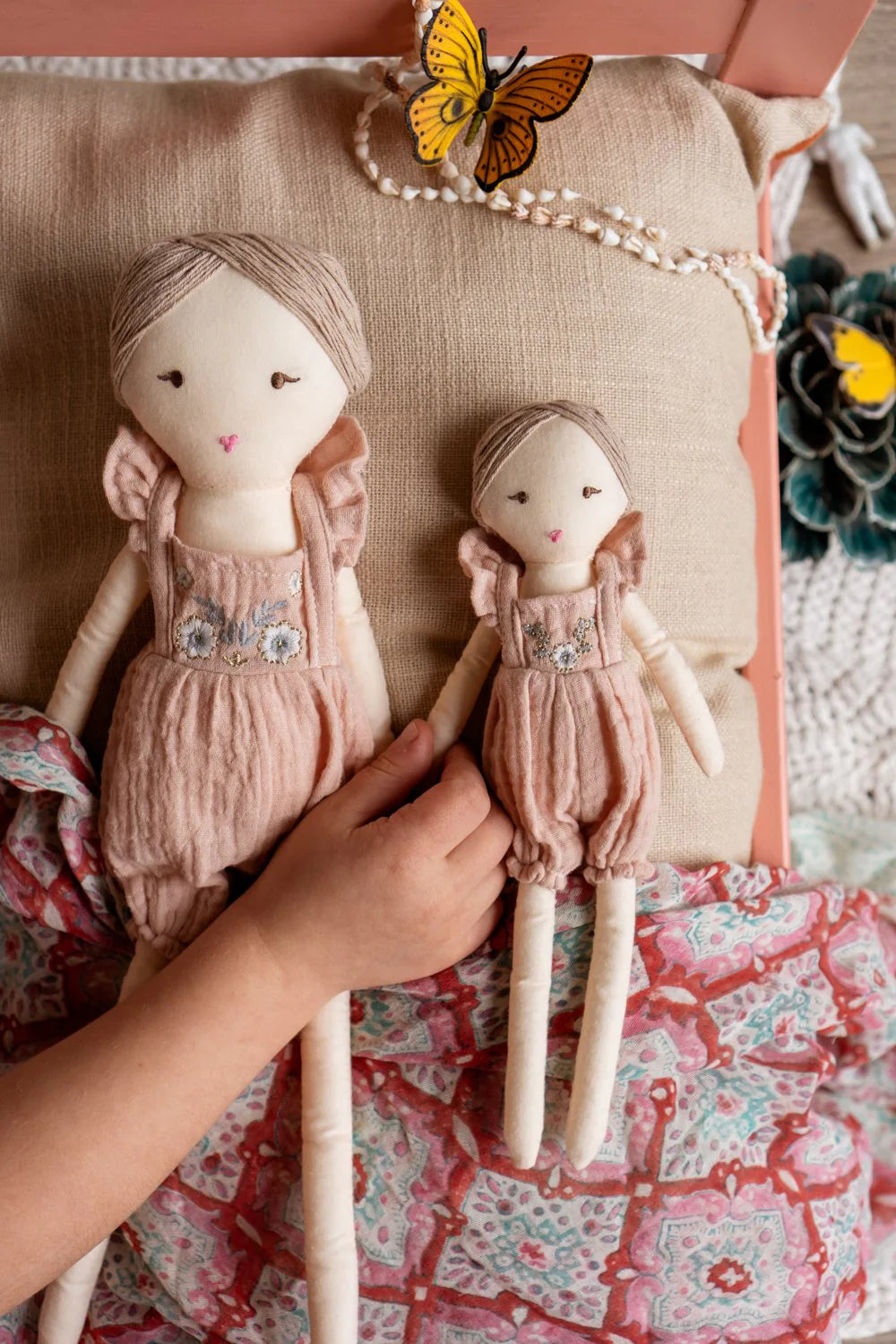 Maple & Bluebell Doll Bundle - Adorable Handmade Dolls for Kids, Perfect for Playtime, Nursery Decor & Gift Giving