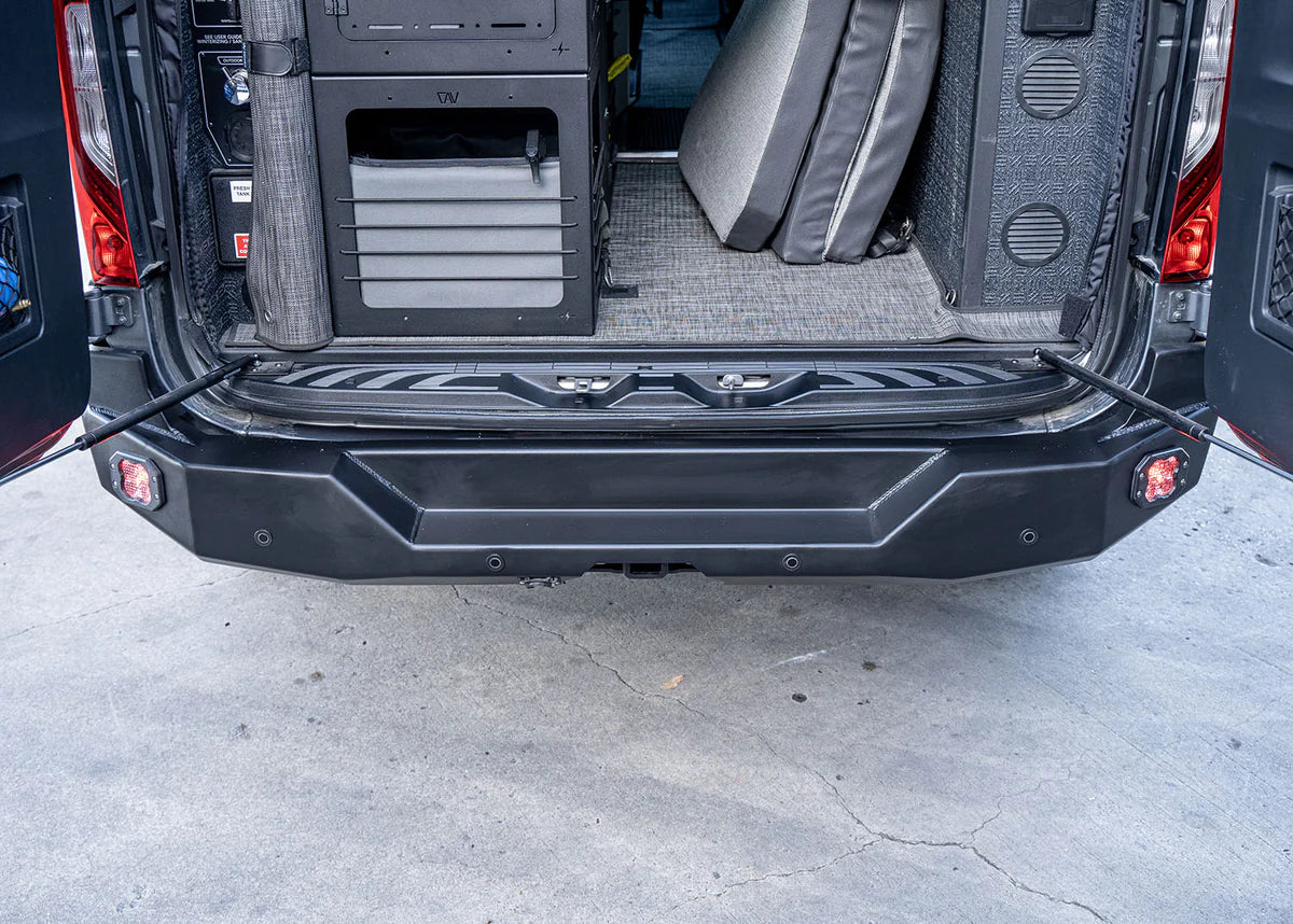 ROAMBUILT Heavy Duty Rear Bumper Replacement for 2019-2024 Mercedes Sprinter Van - Durable Steel Protection for Cargo Vans & Campers