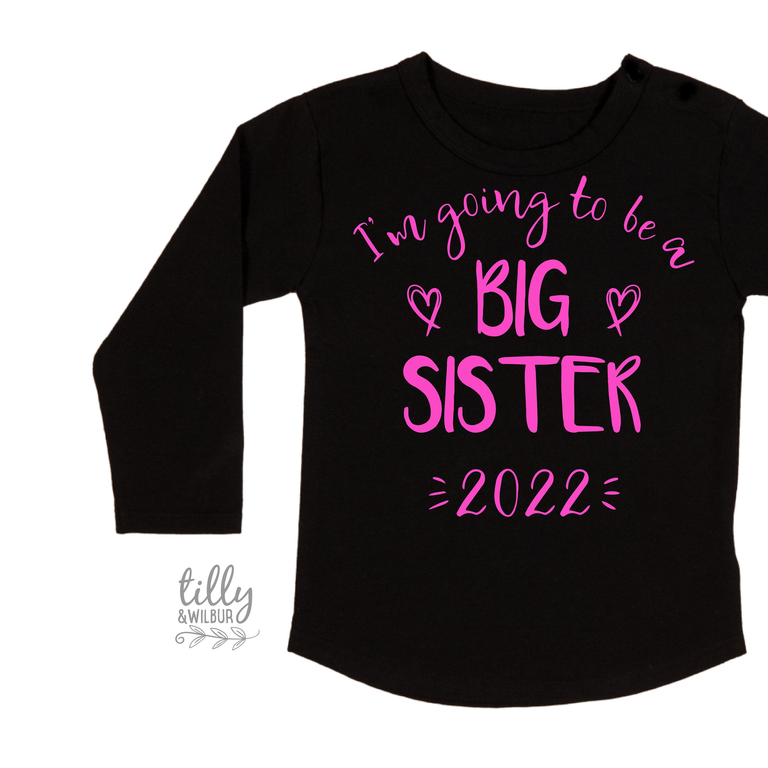 Big Sister T-Shirt - Comfortable Cotton Sister Tee for Women & Girls - Perfect for Family Events, Sibling Gifts & Casual Wear