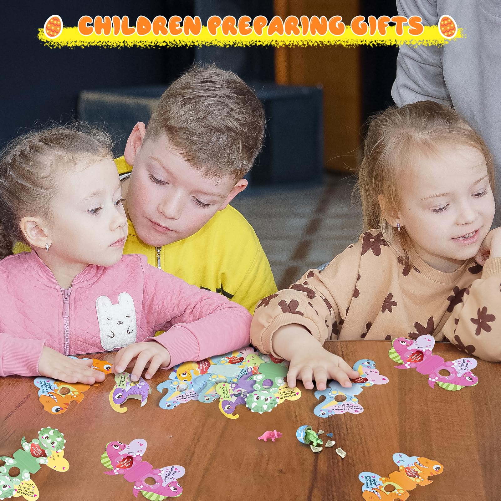 30 Pack Hatching Dinosaur Eggs Valentine's Day Cards for Kids - Fun Dino Toy Party Favors, Classroom Exchange Gifts for Boys & Girls - Perfect for School Valentine Parties, Birthday Treats & Easter Egg Hunts