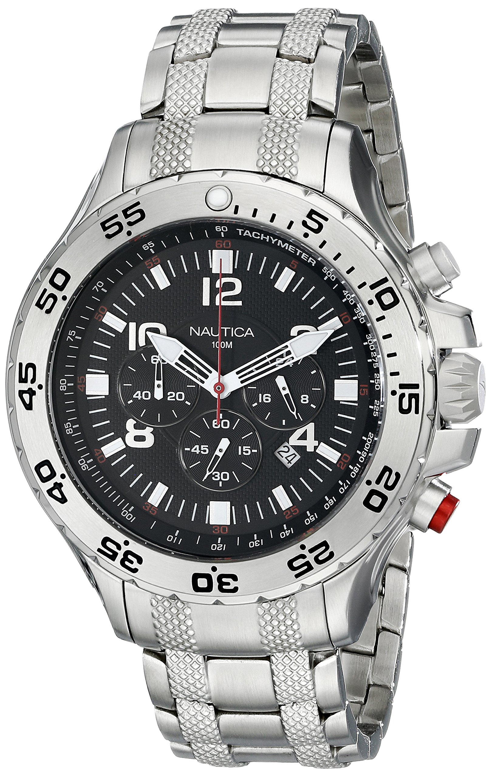 Nautica Men's Waterproof Quartz Watch with Resin Strap & Silicone Band - Perfect for Swimming, Diving, and Outdoor Activities