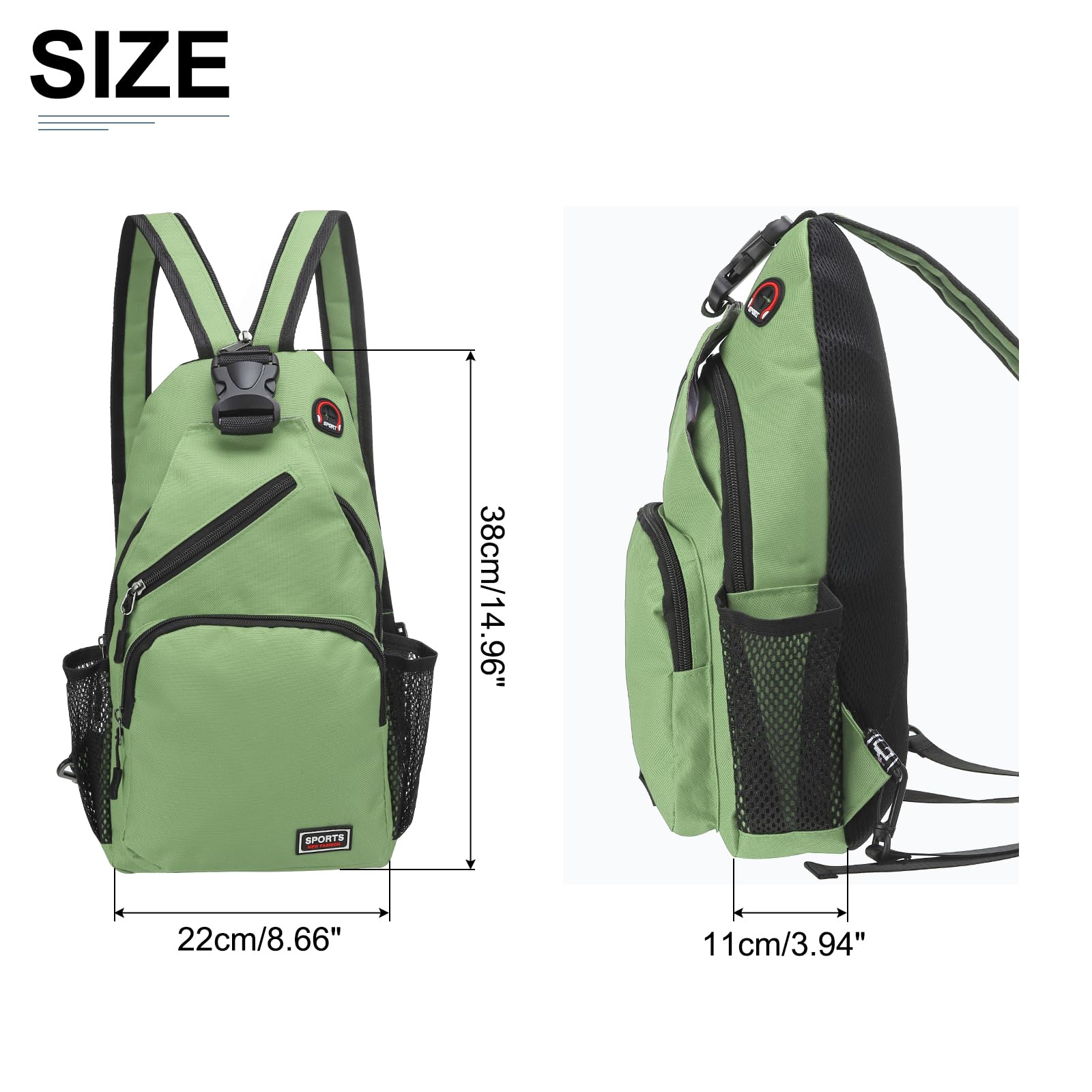 Convertible Sling Bag Crossbody Backpack - 8.5