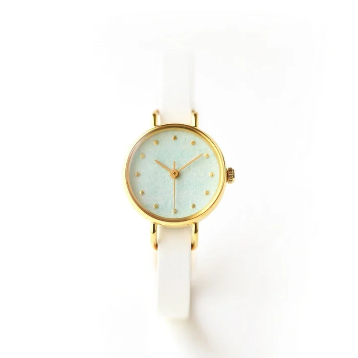 Elegant Women's Amazonite Wristwatch - Pale Greenish Blue Japanese Handmade Watch for Casual & Formal Occasions