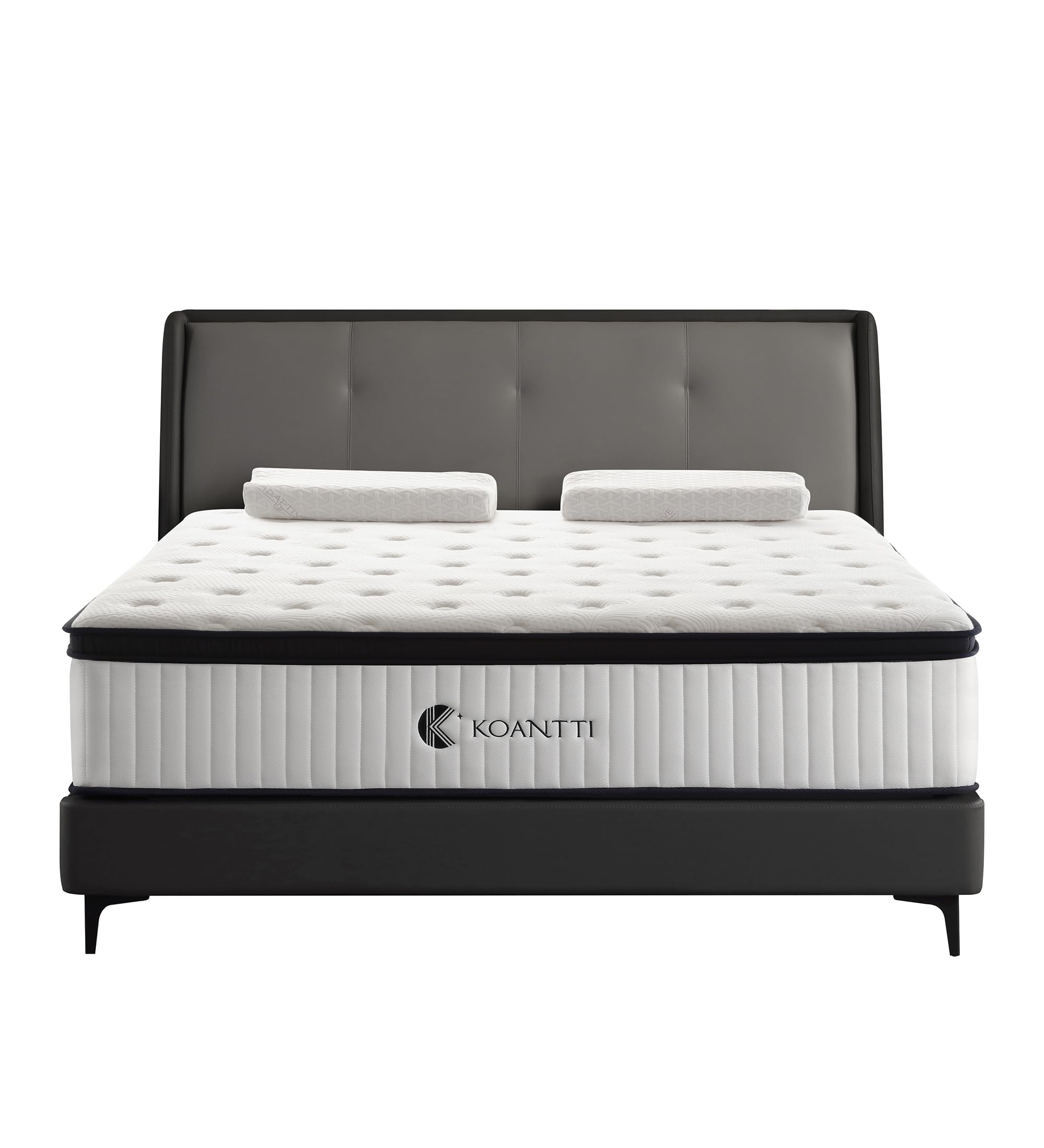 10 Inch Hybrid Full Mattress in a Box - Memory Foam & Pocket Springs for Edge Support & Pressure Relief - Medium Firm White Mattress CertiPUR-US Certified - Perfect for Guest Rooms, Dorms & Apartments