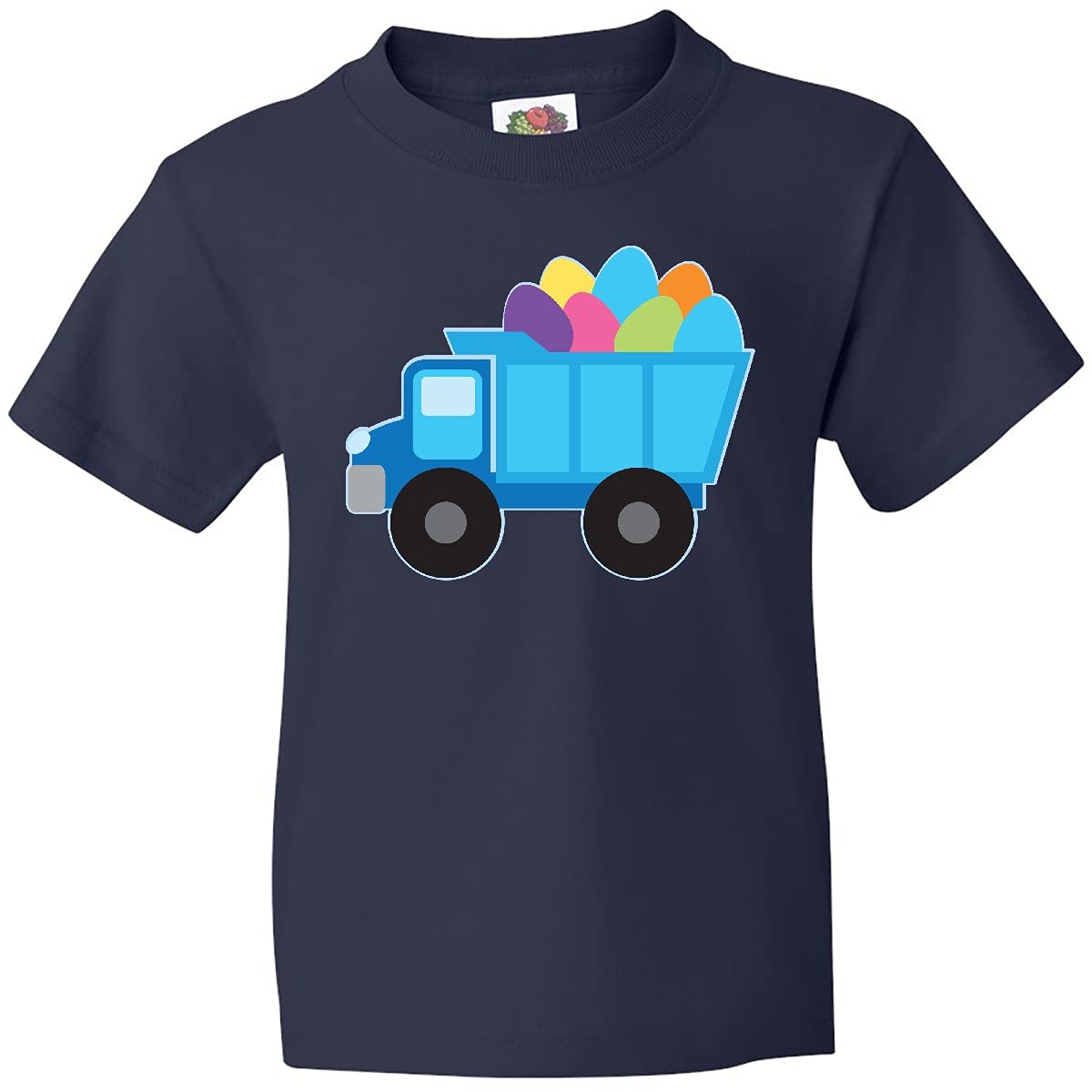 Inktastic Easter Egg Truck Boys Youth T-Shirt - Fun Holiday Graphic Tee for Kids - Perfect for Easter Celebrations, School Events & Family Gatherings