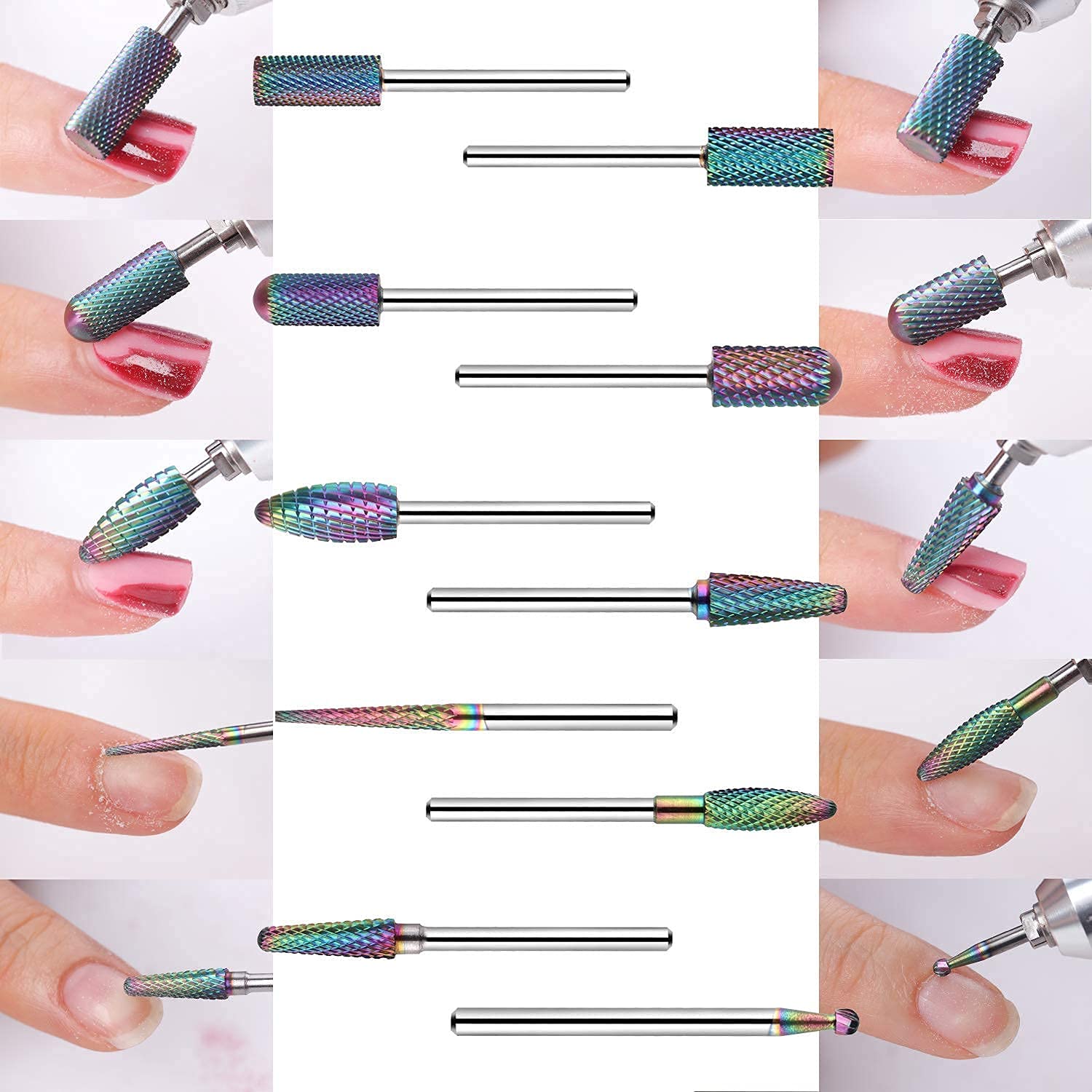 Makartt Professional Electric Nail Drill Machine Kit with 10Pcs Nail Drill Bits Set - Acrylic Nail Removal, Manicure & Pedicure Tools for Salon & Home Use - Perfect for Gel Polish, Acrylics & Nail Art