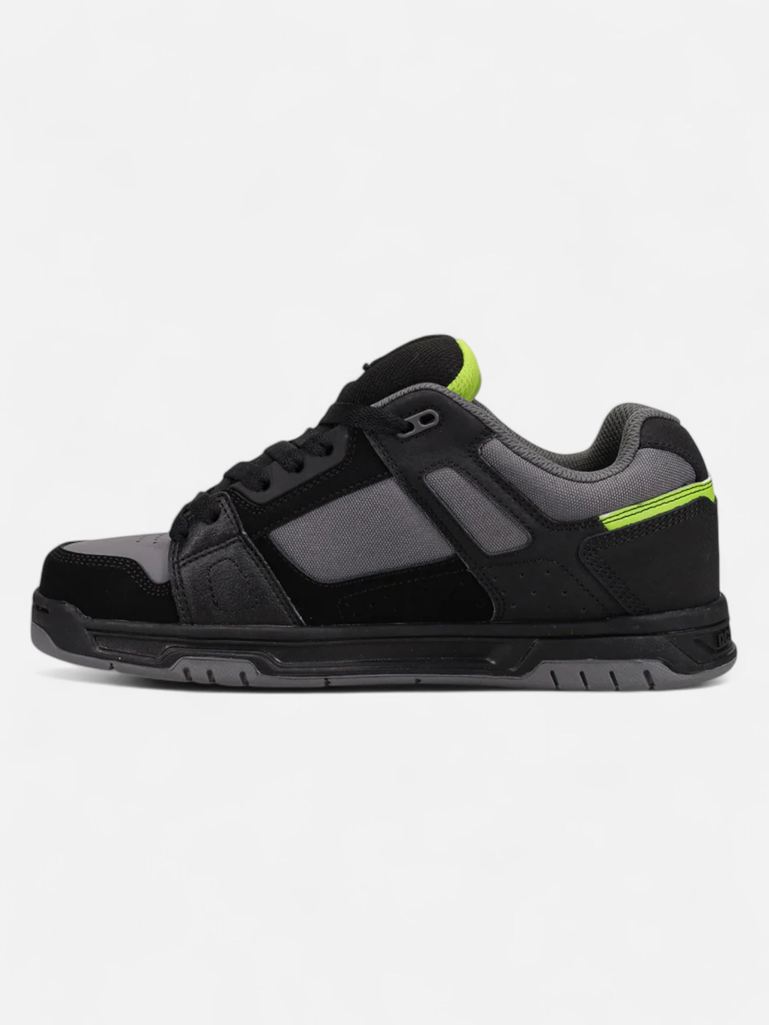 DC Stag Skate Shoes for Men - Black & Lime Green Sneakers for Skateboarding, Streetwear & Casual Wear