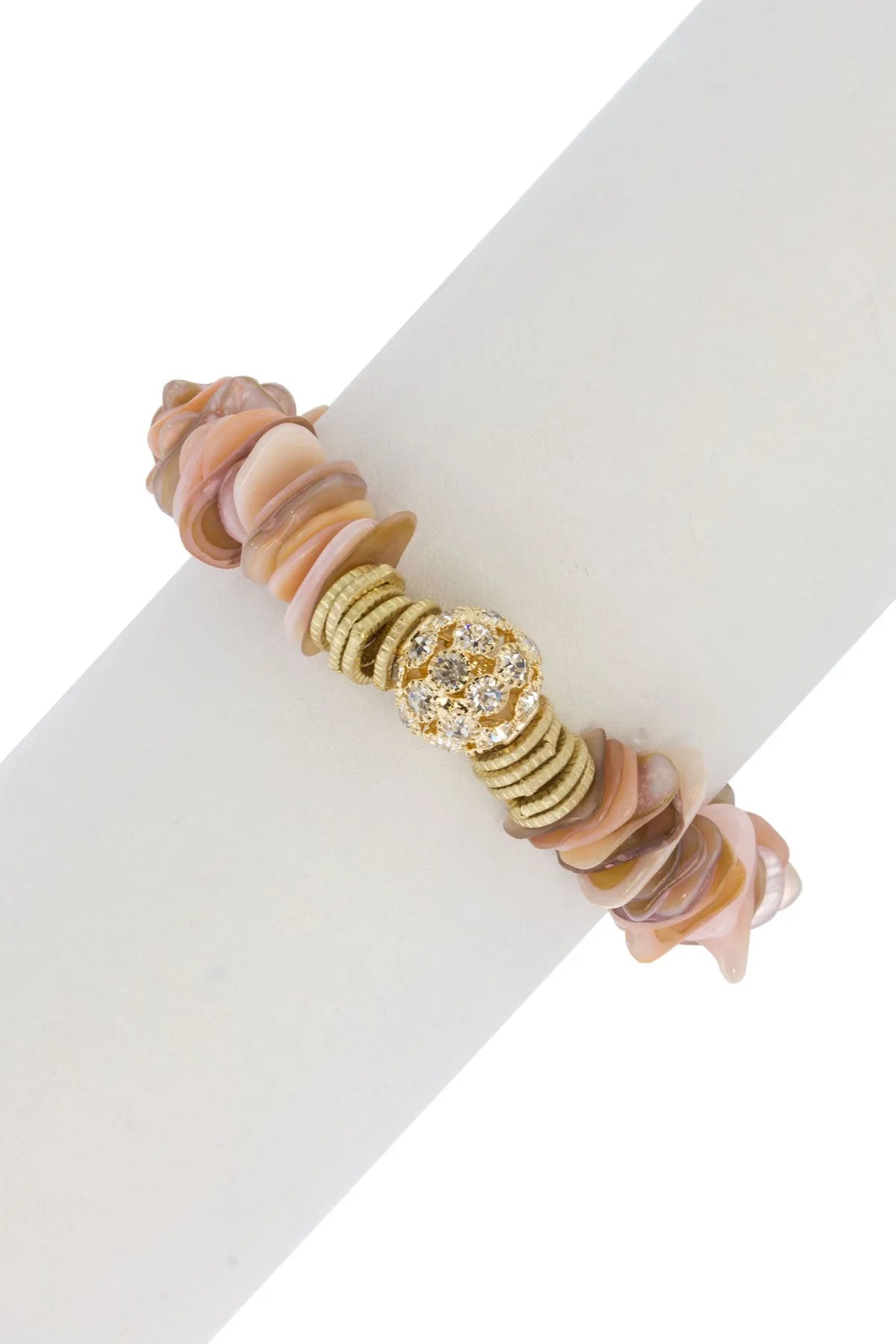 Shell Crystal Stretch Bracelet for Women - Adjustable Beaded Elastic Bracelet - Perfect for Beach, Summer Outfits & Boho Jewelry Collection