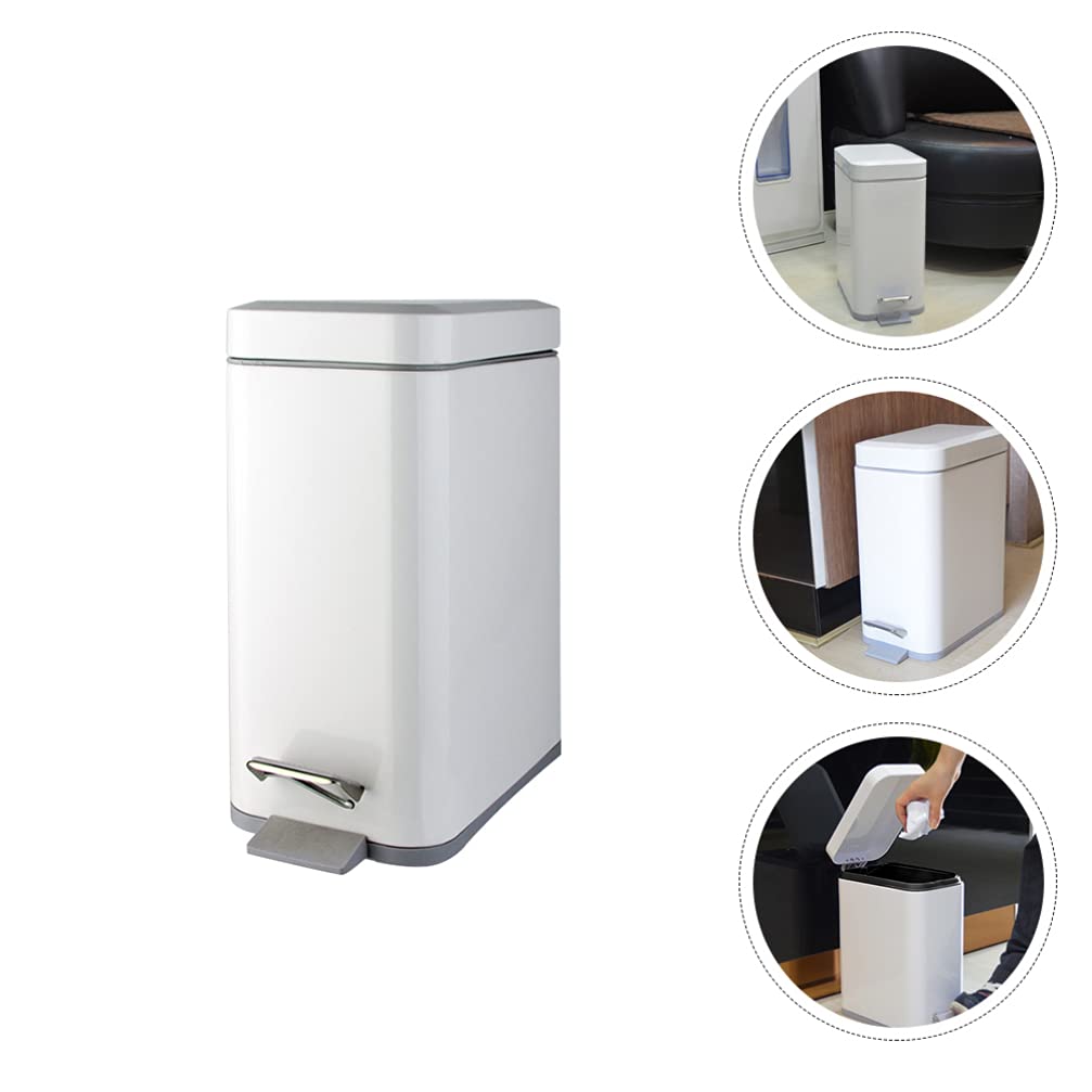 1PC Step Trash Can - Plastic Waste Bin with Double-Layer Design, Simple Home Dustbin for Kitchen, Bathroom & Office - Household Waste Organizer & Rubbish Container for Easy Disposal