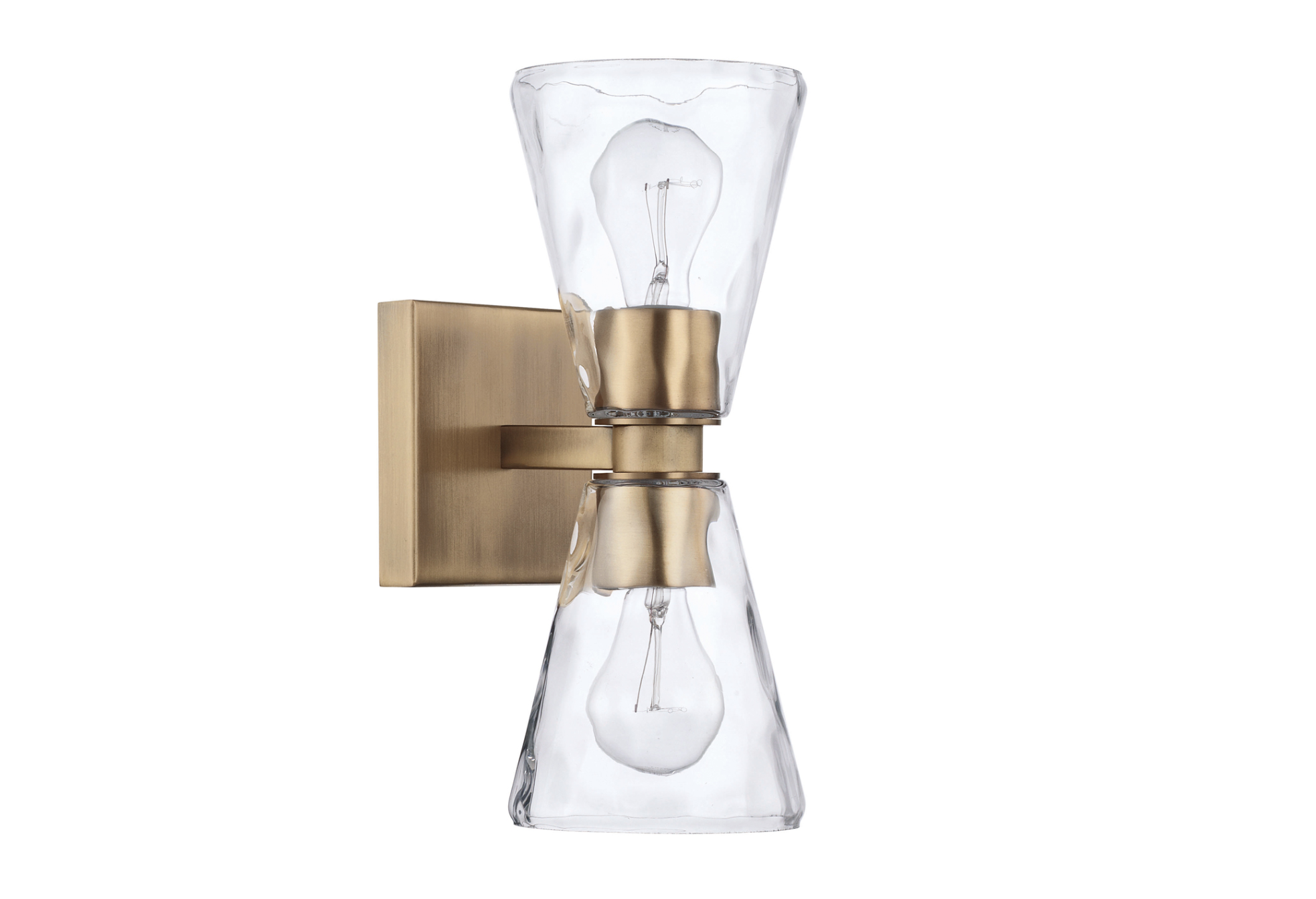 Cole 2-Light Wall Sconce - Modern Brushed Nickel Bathroom Vanity Light Fixture for Bedroom, Hallway & Living Room Decor