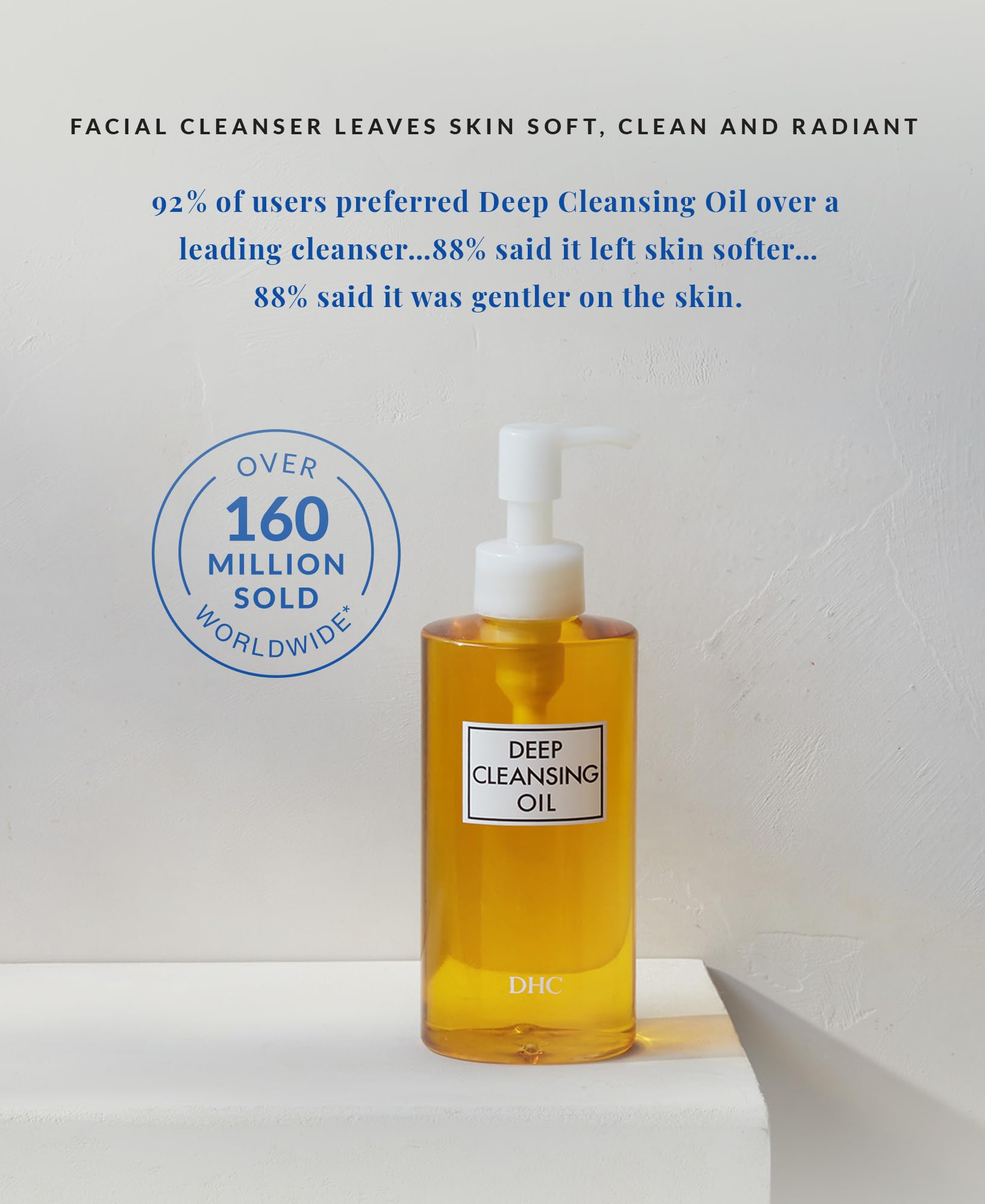DHC Deep Cleansing Oil - 6.7 fl oz & 1 fl oz Travel Size - Japanese Facial Cleanser for Makeup Removal & Blackheads - Perfect for Daily Skincare & On-the-Go Beauty Routine