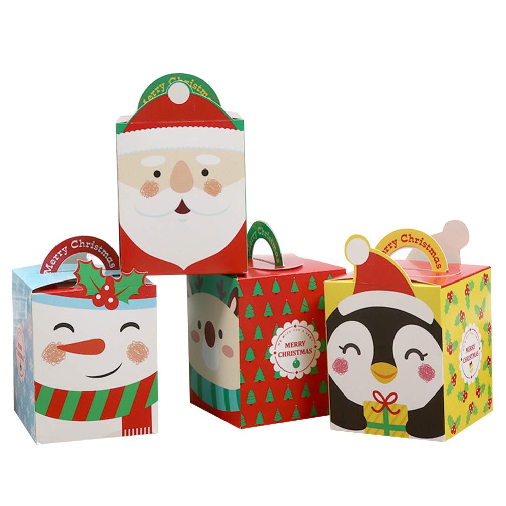 Amosfun Christmas Candy Gift Box - 20pcs Holiday Chocolate Treats with Snowman, Santa, Elk & Penguin Designs | Perfect for Xmas Party Favors, Stocking Stuffers & Gift Exchanges