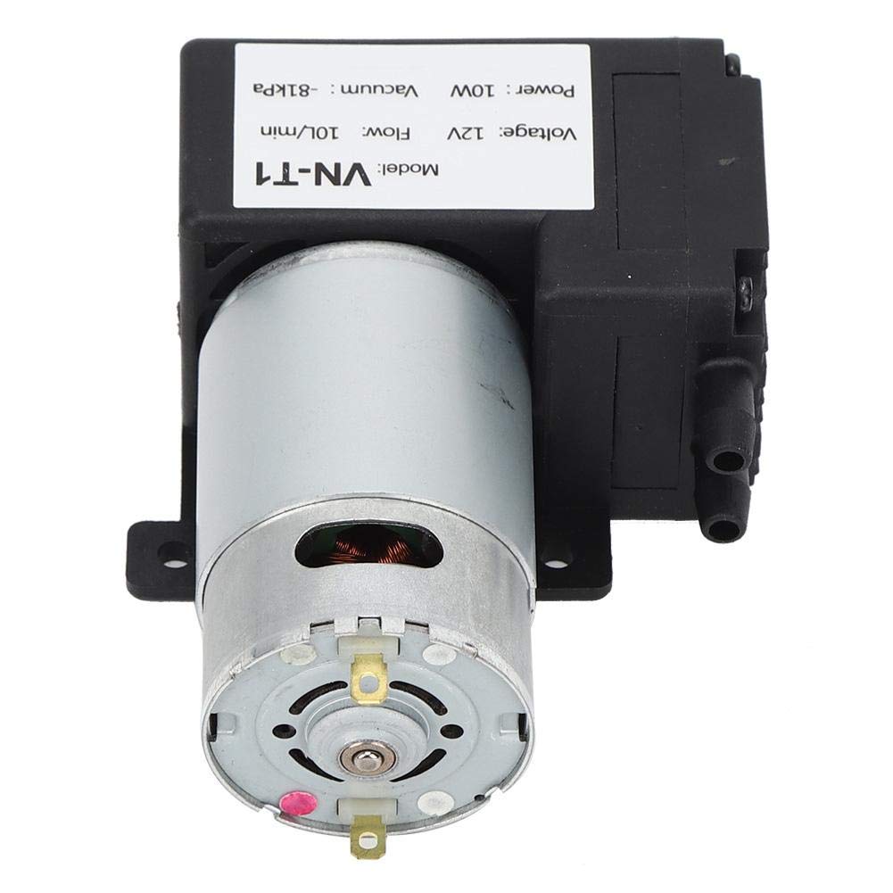 ViaGasaFamido Mini Vacuum Pump - Large Low-Noise Diaphragm Air Vacuum Pump, 81KPa Negative Pressure, 10L/min Flow Rate, DC12V Power - Perfect for Industrial, Medical, and Food Packaging Applications