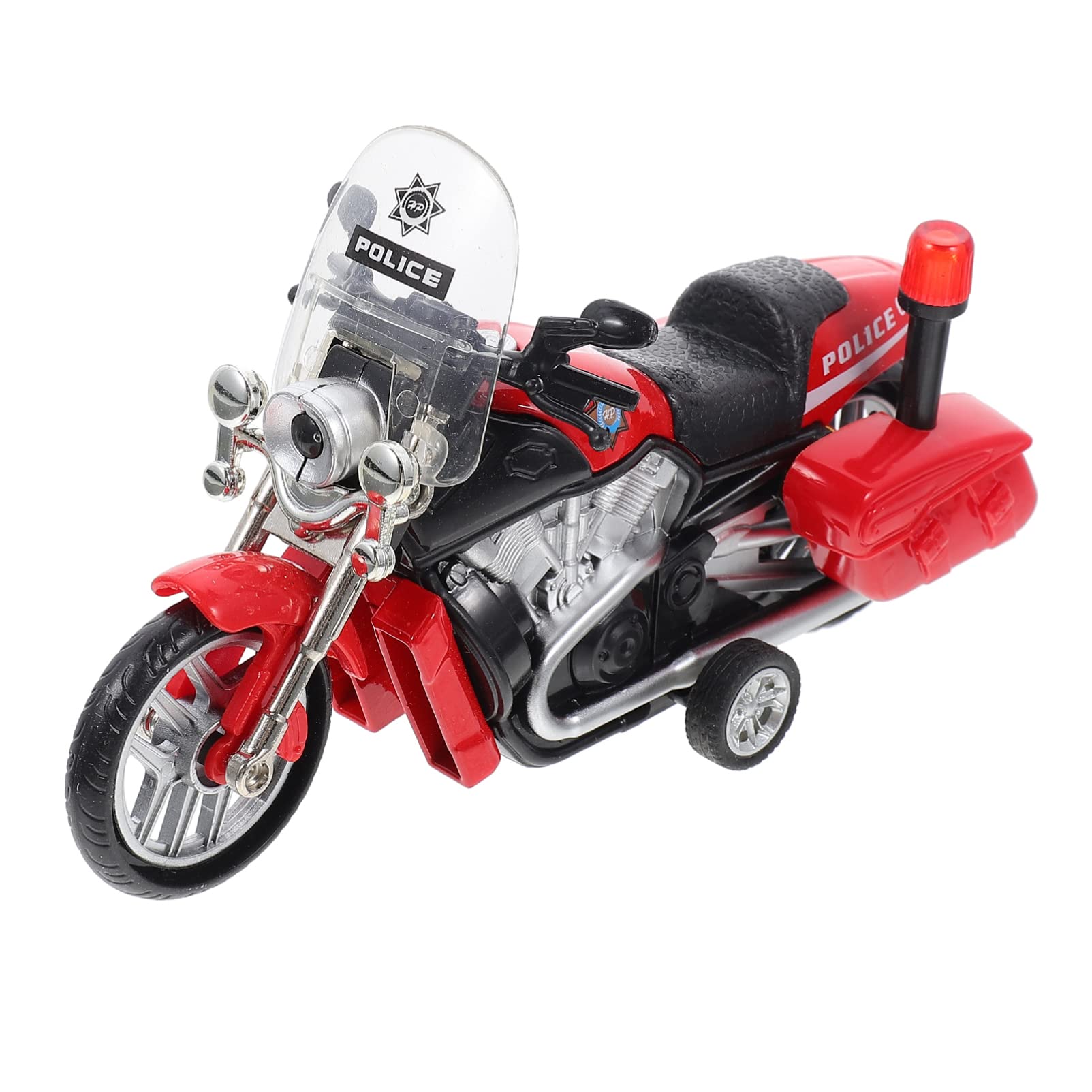 iBasenice Pull-Back Motorcycle Toy - Realistic Police Motorbike Model, Mini Simulation Bike Toy for Kids, Fun Pull-Back Car Toys for Boys & Girls | Perfect for Pretend Play, Birthday Gifts & Collectibles