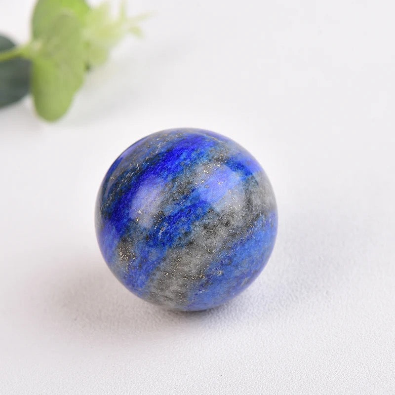 Lapis Lazuli Crystal Sphere - Natural Stone for Wisdom & Intuition | Meditation, Healing, Home Decor & Spiritual Gift