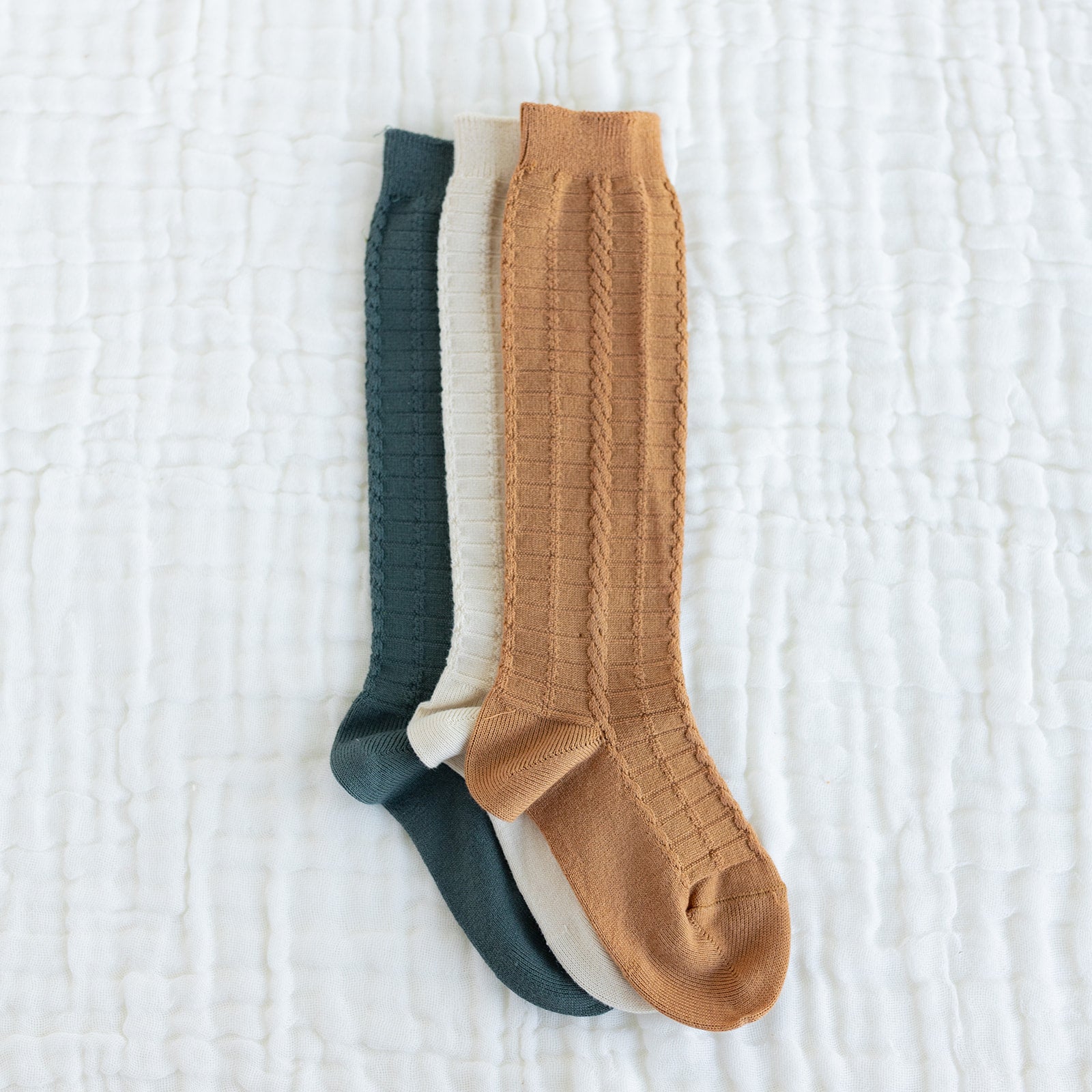 Braided Knee High Socks for Women - Soft Comfortable Cotton Blend Fashion Socks - Perfect for Boots, Winter Outfits, and Casual Wear