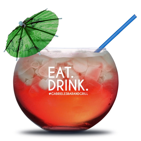 BarConic® 48 oz Tropical Fish Bowl Glass - Premium Large Glass Fish Bowl for Home Decor, Office, and Party Centerpieces - Perfect for Betta Fish, Aquatic Plants, and Unique Drink Serving