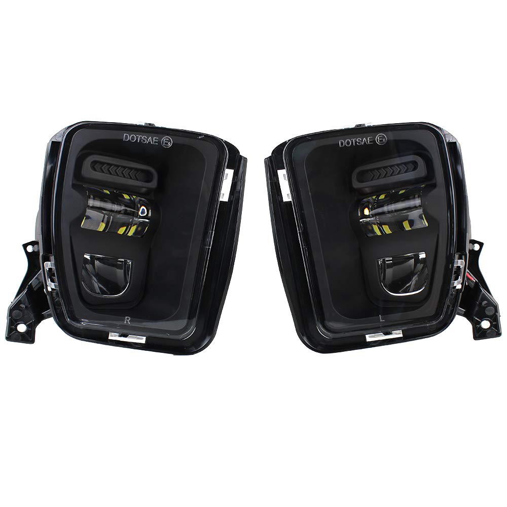 2013-2018 Dodge Ram 1500 LED Fog Lights - High Performance Black Fog Lamps Replacement for Truck Bumper - 2PCs Driving Accessories (Perfect for Night Driving & Off-Road Adventures)