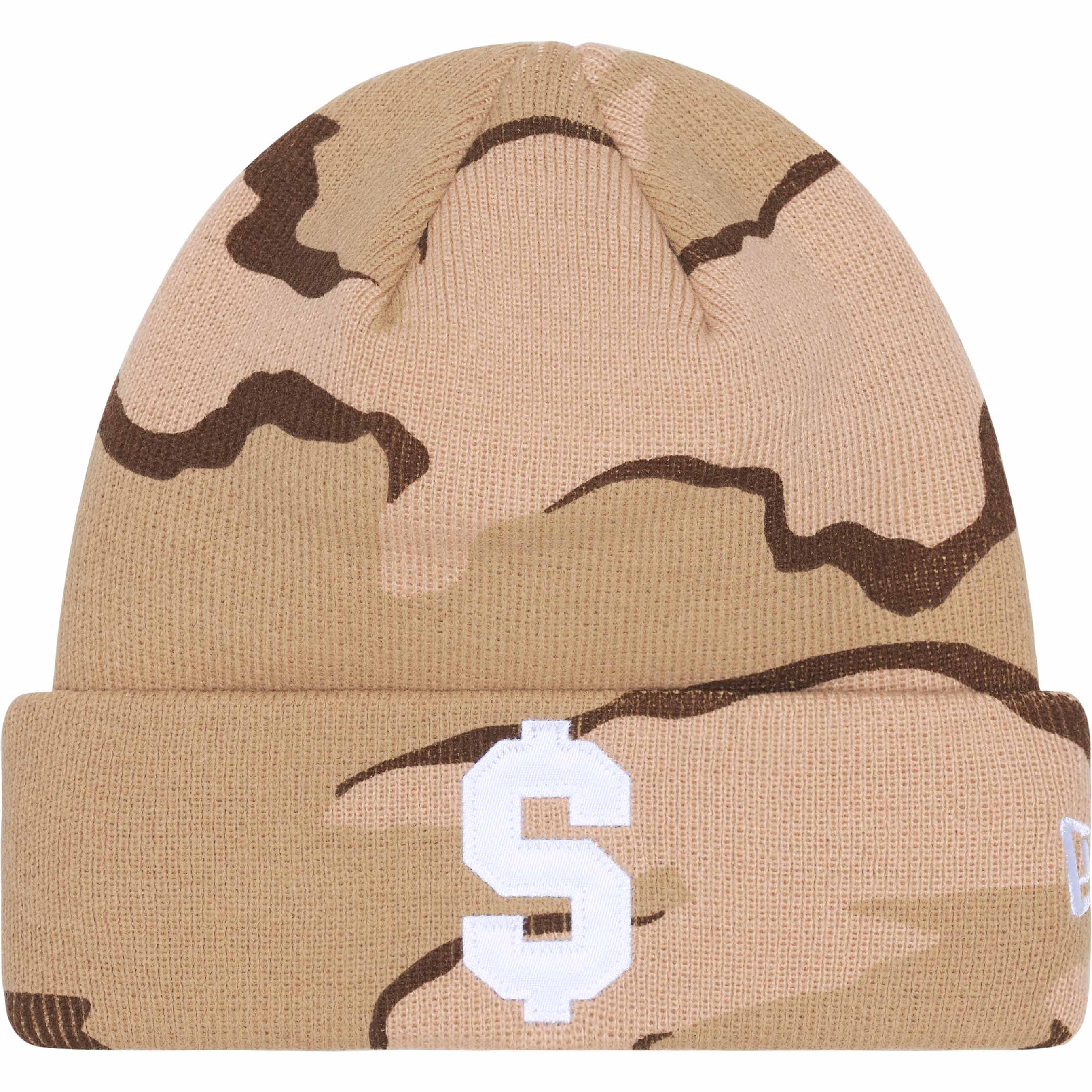 Supreme New Era® Beanie - Desert Camo Winter Hat for Men & Women | Warm Knit Skull Cap for Outdoor Activities, Sports, and Cold Weather Fashion