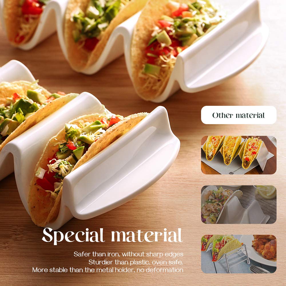 DOWAN Porcelain Taco Holder Set of 2 - 9.75
