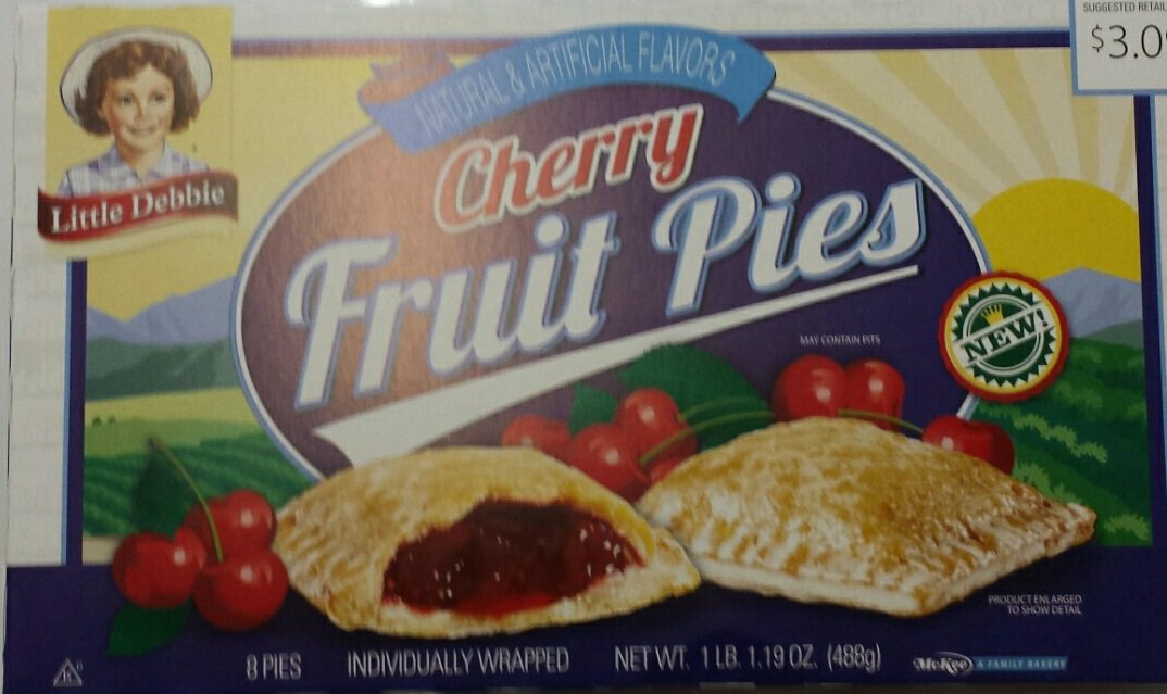 Little Debbie Fruit Pies, Cherry - 17.19 oz | Delicious Snack Pies for Lunchboxes, Road Trips & Quick Desserts
