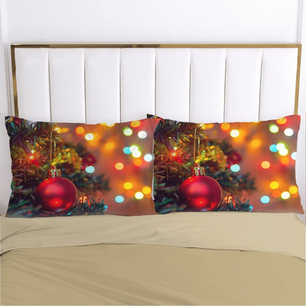 Christmas Bedding Set - Twin/Full/Queen/King Size Quilt Cover, Sheets & Pillowcases - Santa Claus Moose Holiday Puppy Ball Design - 2/3/4PCS (Queen-4pcs) - Perfect for Kids' Rooms, Holiday Decorations & New Year Celebrations