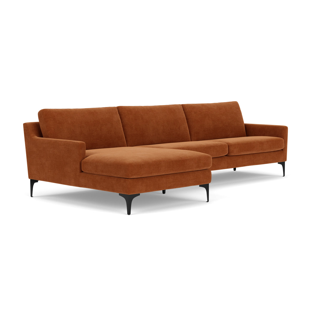 Astha Fabric Left Chaise Sofa - Modern L-Shaped Sectional Couch with Reversible Design for Living Room, Lounge & Home Theater Comfort
