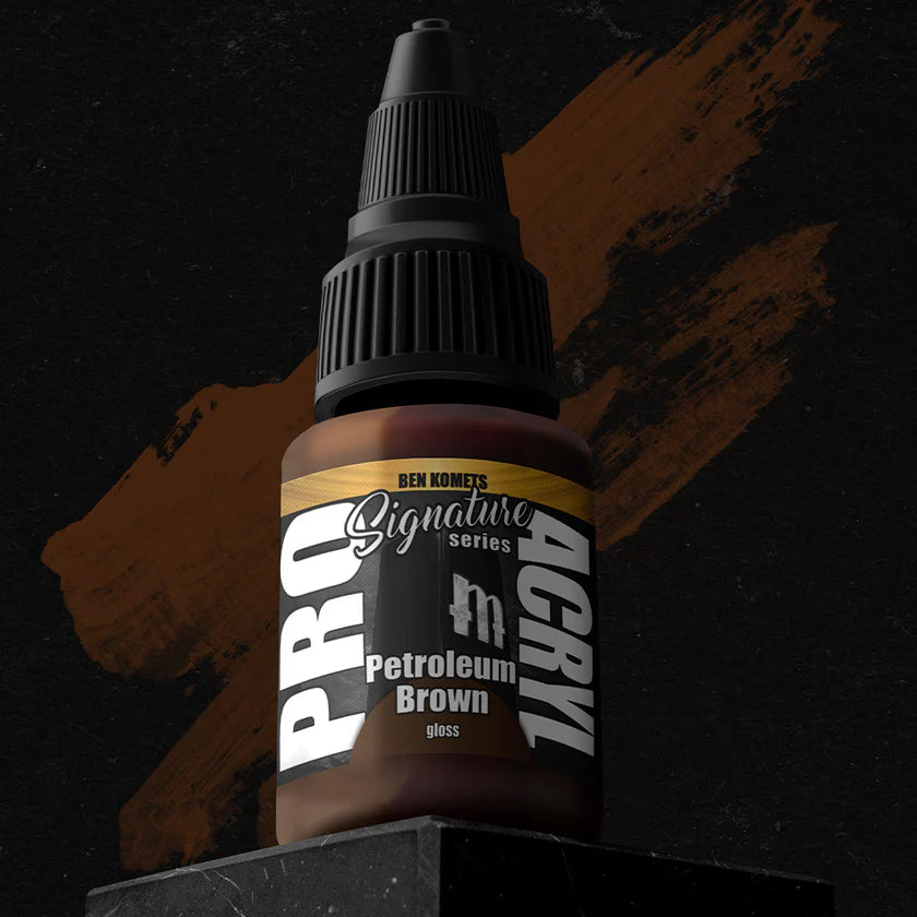 Pro Acryl Ben Komets Petroleum Brown - Professional Acrylic Paint for Artists - Perfect for Miniature Painting, Canvas Art & Model Making