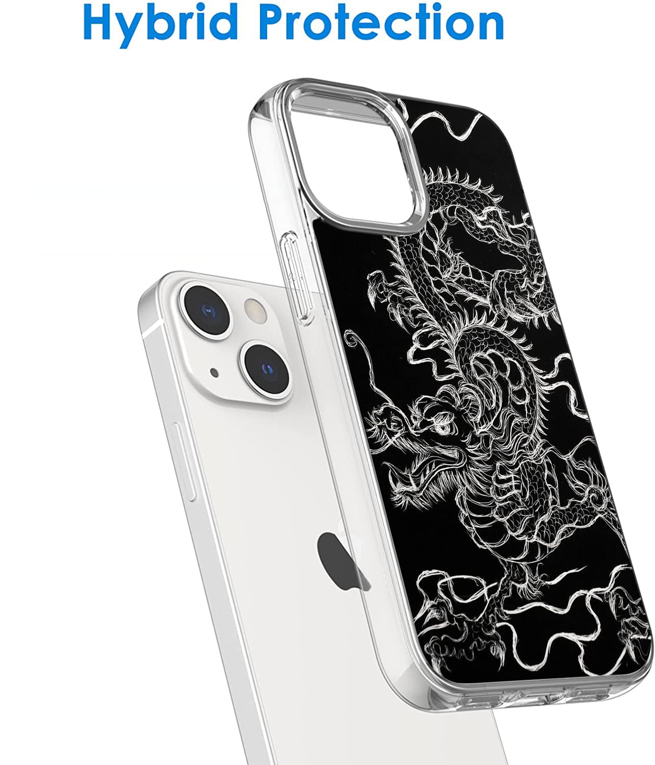 Premium Shockproof Clear TPU Case for iPhone 12/12 Pro - Slim Protective Phone Cover with Mystical Dragon Design | Perfect for Daily Use, Travel & Outdoor Activities