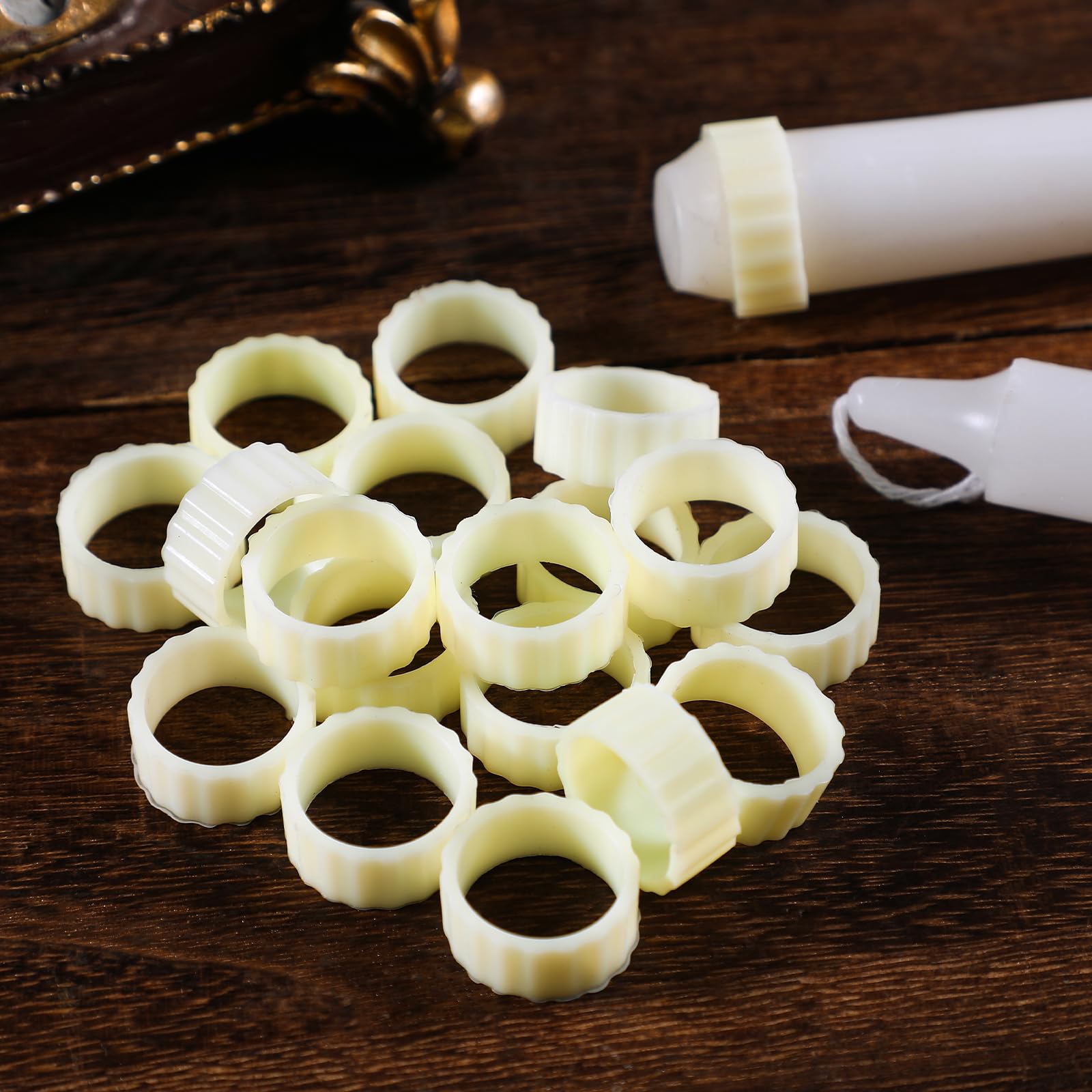 20 Pack Rubber Candle Grips - Secure Taper Candles & Cups for Tables & Weddings