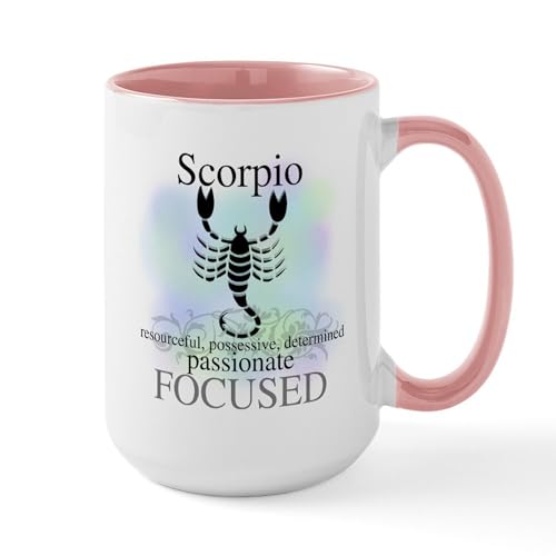 White/Pink Inside - Scorpio The Scorpion Large Mug