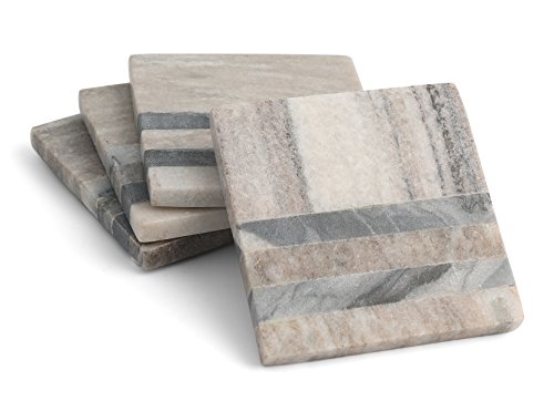 Gray Striped Marble Set