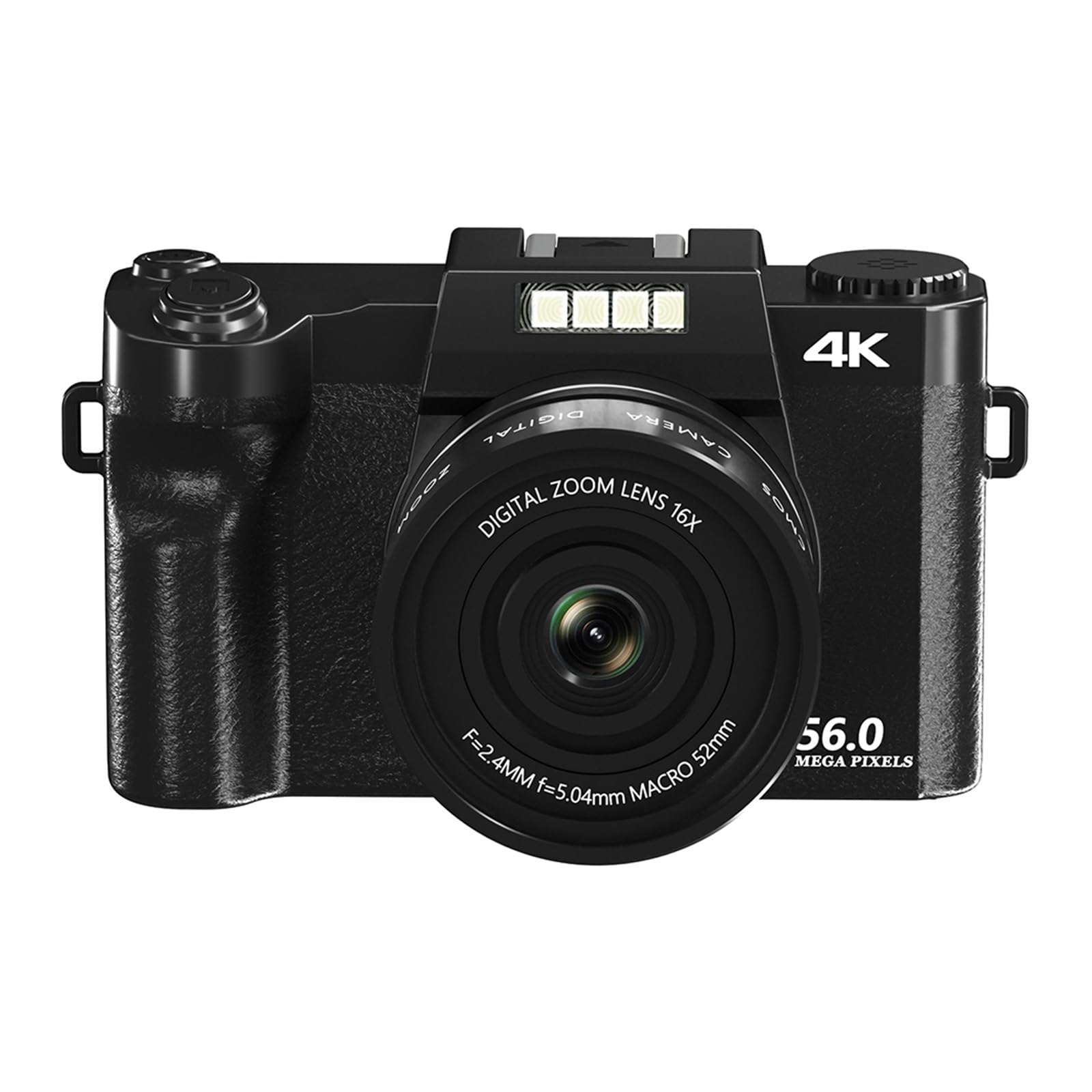 **56MP 4K Digital Camera with Auto Focus & WiFi - MZZYG Vlogging Camera for YouTube, Travel, and Photography - Includes 3