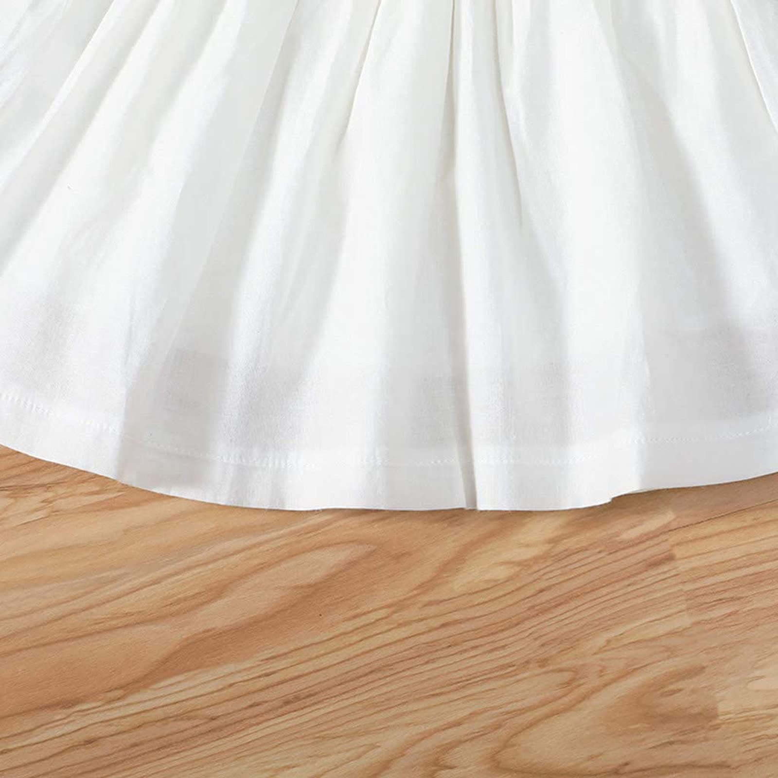 Princess Lace Sundress for Baby Girls - Summer Beach Wedding White Dress for Toddlers | Perfect for Beach Outings, Photo Shoots & Special Occasions